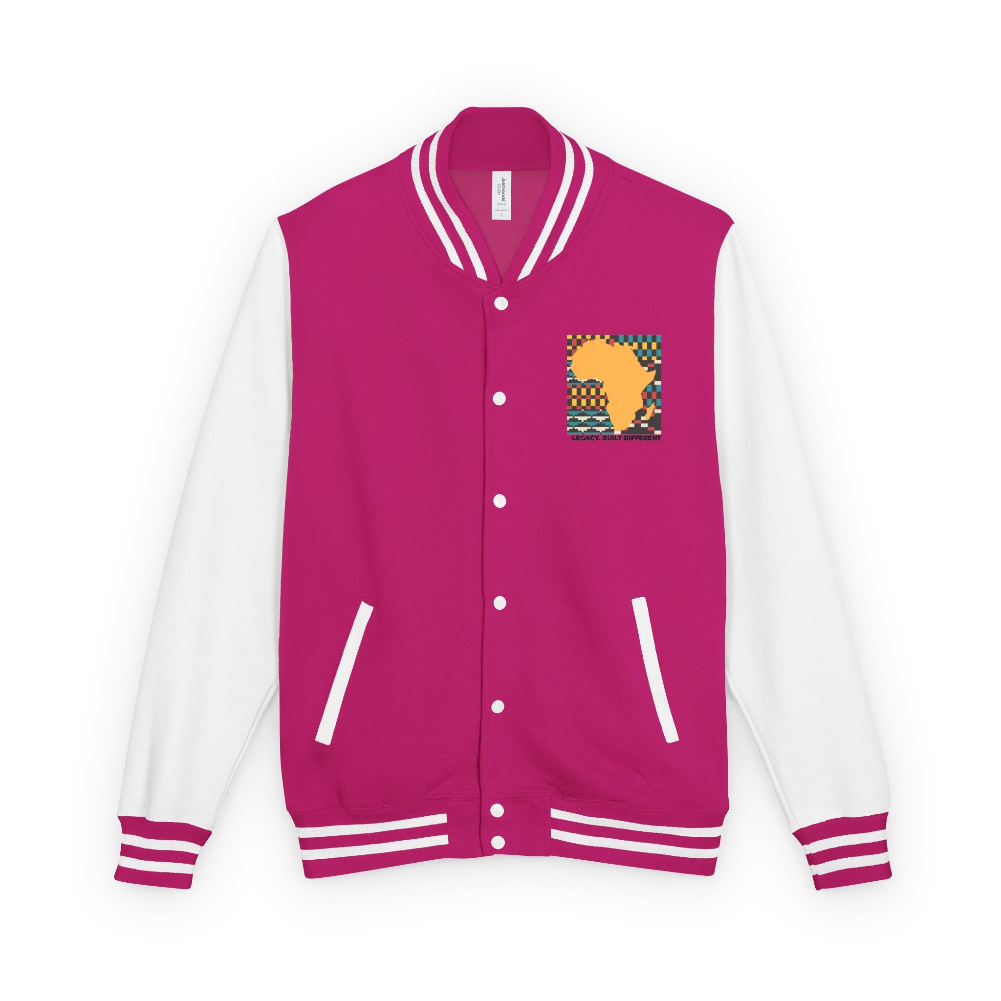 Letterman Jacket - Africa Map Kente Pattern "Legacy Built Different"