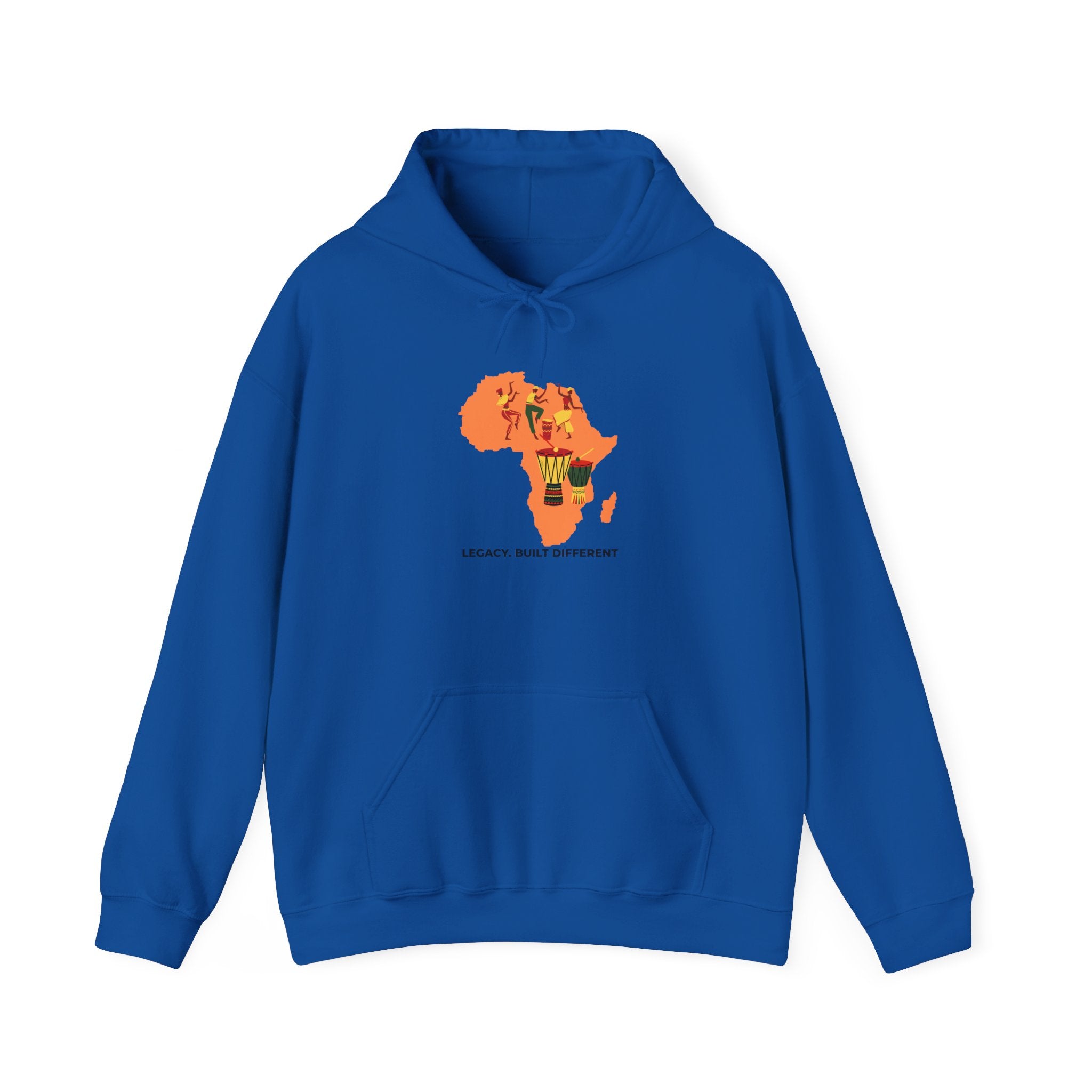 Africa Map Hoodie - 'Legacy. Built Different.' Afrocentric Graphic Pullover