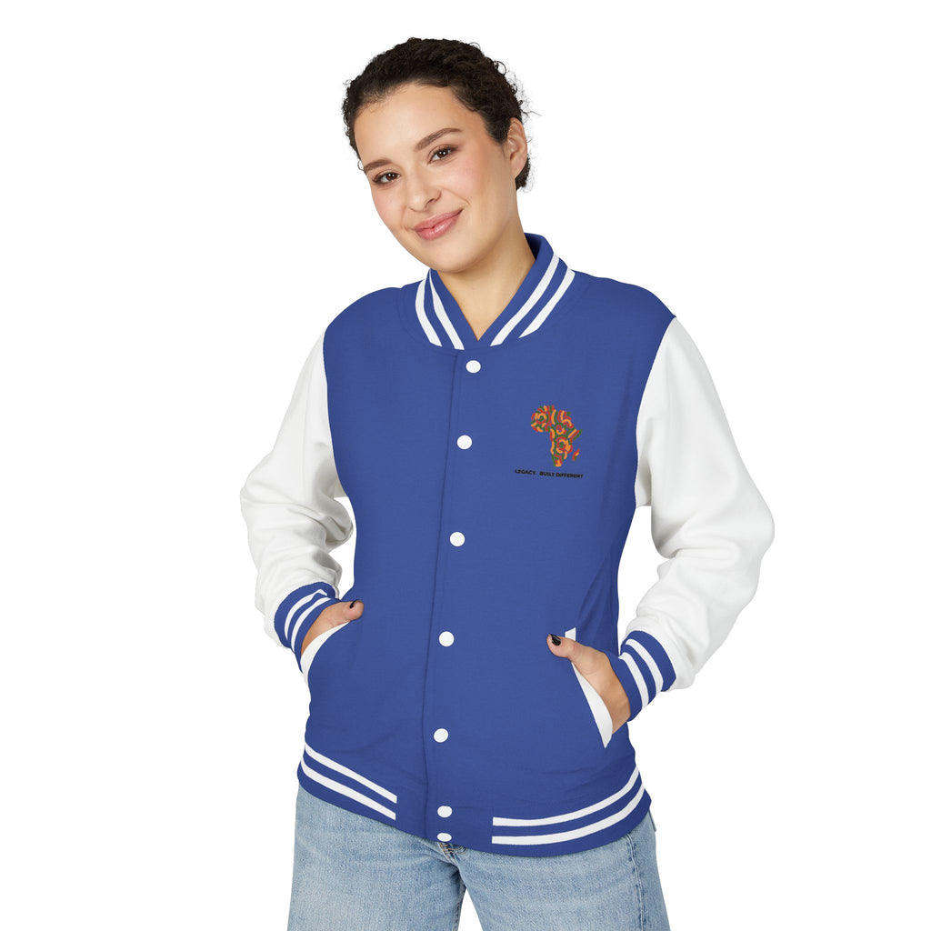 Letterman Jacket — African Heritage Map "Legacy. Built Different"