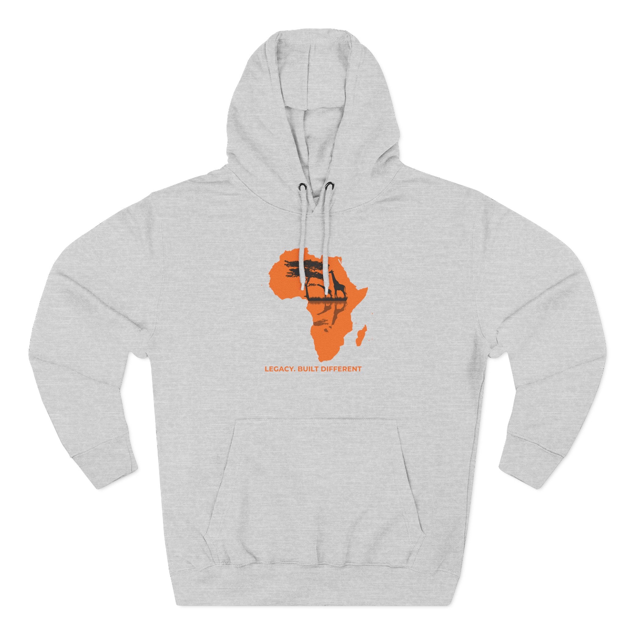 Africa Silhouette Hoodie — 'Legacy: Built Different' Graphic Pullover