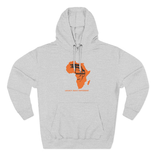 Africa Silhouette Hoodie — 'Legacy: Built Different' Graphic Pullover