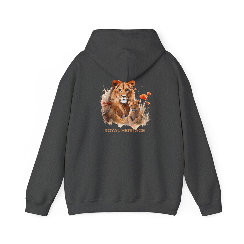 Hoodie — 'Royal Heritage' Lion & Cub Graphic Pullover