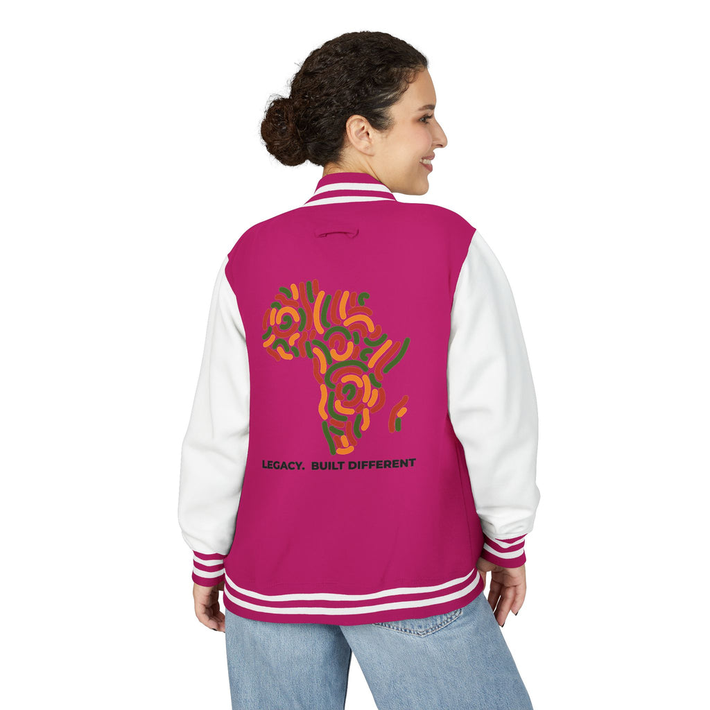 Letterman Jacket — African Heritage Map "Legacy. Built Different"