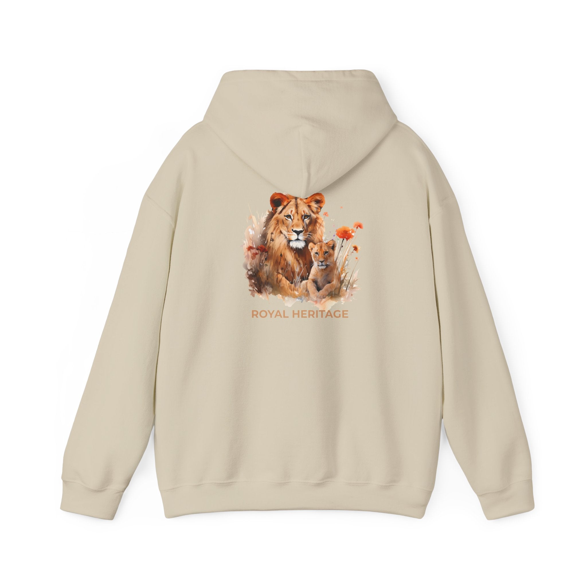 Hoodie — 'Royal Heritage' Lion & Cub Graphic Pullover