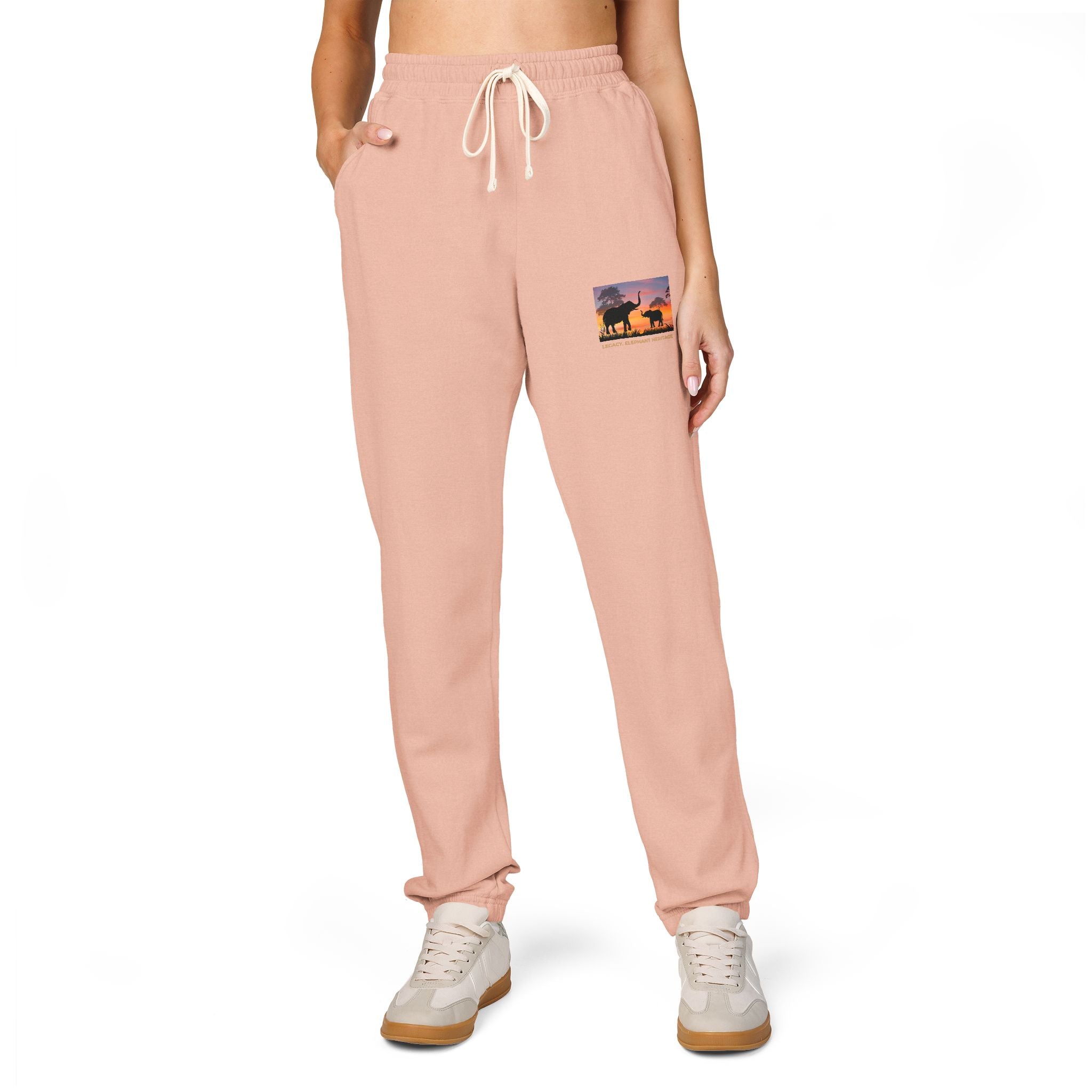 Sunset Camper Sweatpants — Cozy Graphic Fleece Joggers