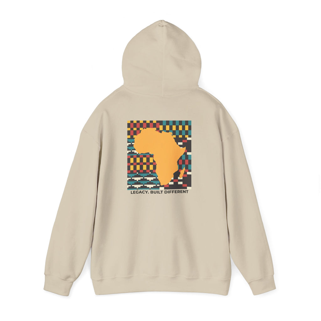 Africa Silhouette Kente Hoodie — "Legacy, Built Different"