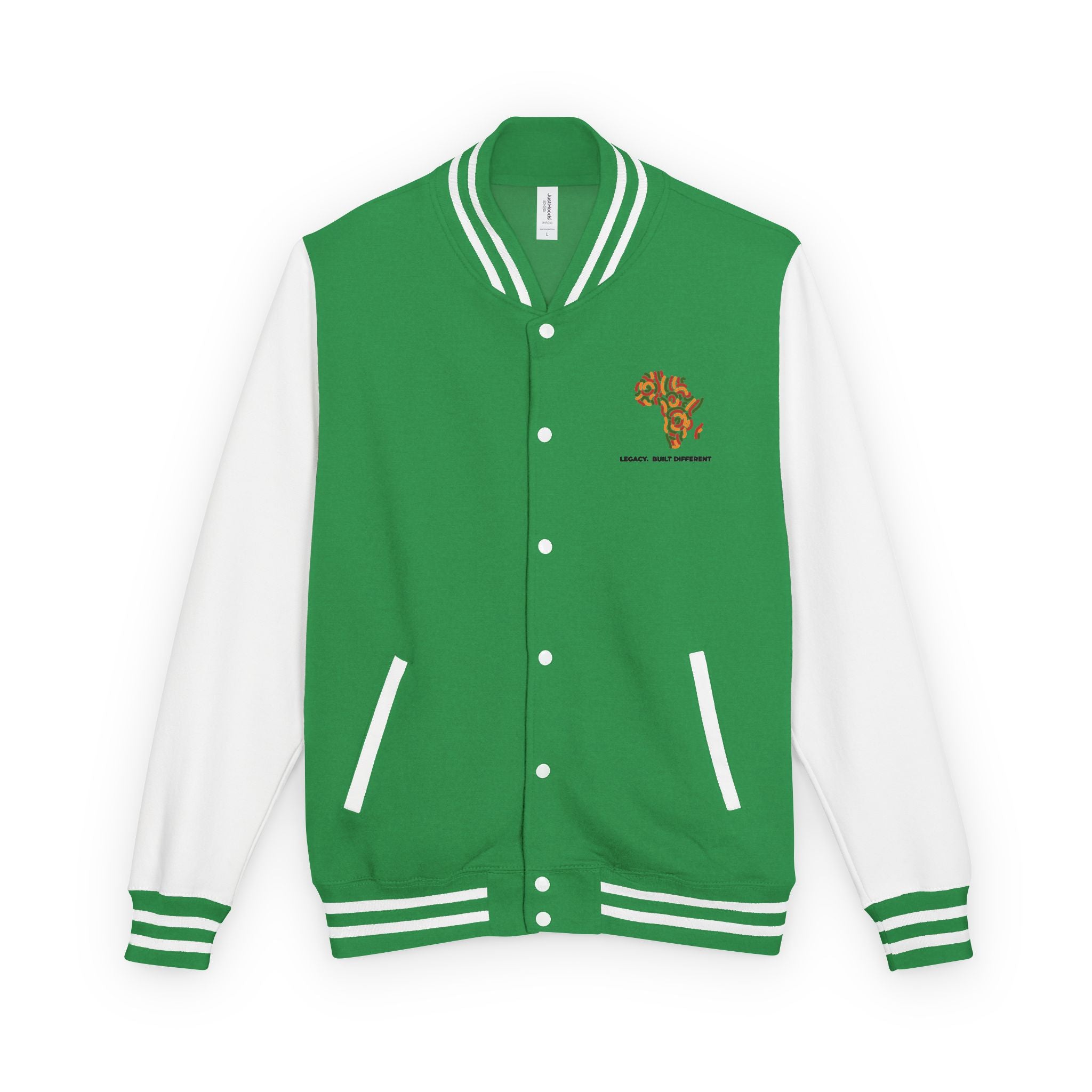 Letterman Jacket — African Heritage Map "Legacy. Built Different"