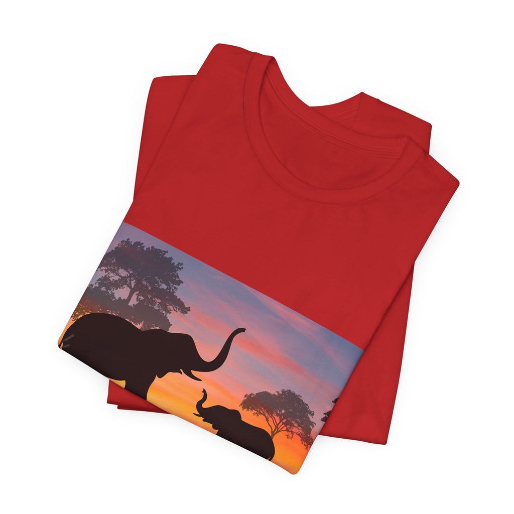 Elephant Sunset Tee — "Legacy, Elephant Heritage" Graphic T-Shirt