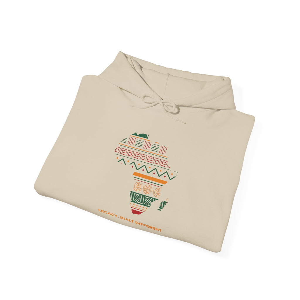 Africa Map Hoodie - 'Legacy Built Different' Graphic Pullover