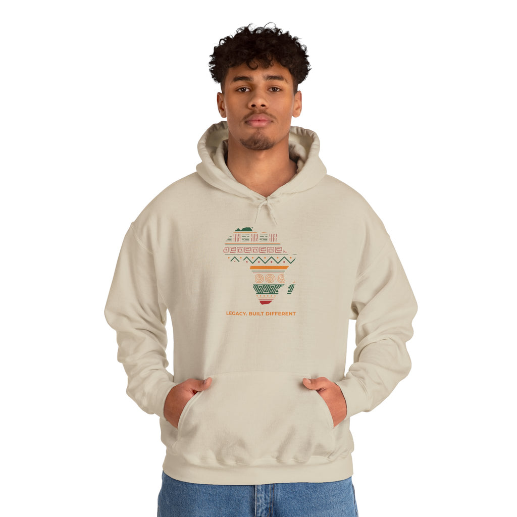 Africa Map Hoodie - 'Legacy Built Different' Graphic Pullover
