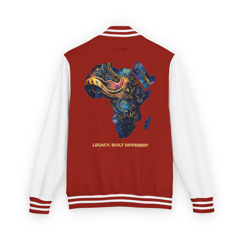 Africa Map Letterman Jacket — Colorful African Continent Graphic Bomber