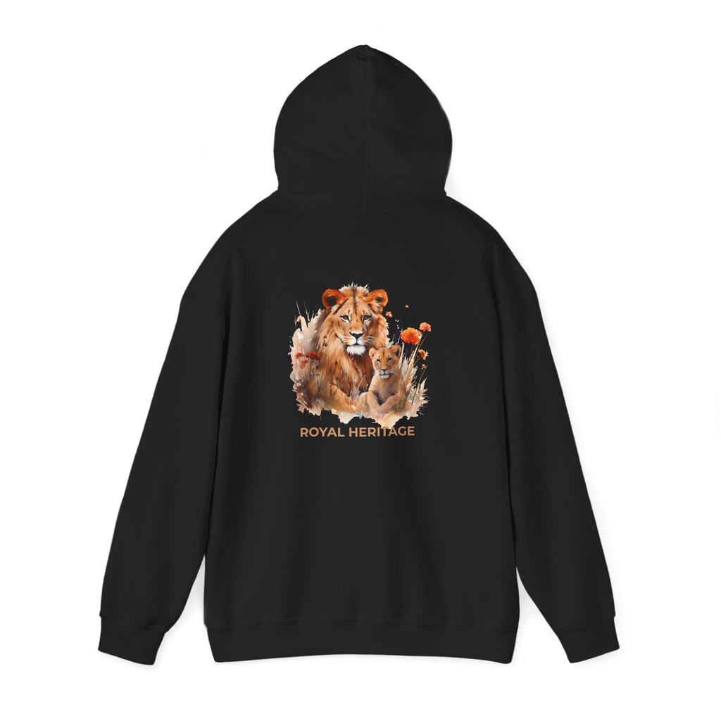 Hoodie — 'Royal Heritage' Lion & Cub Graphic Pullover