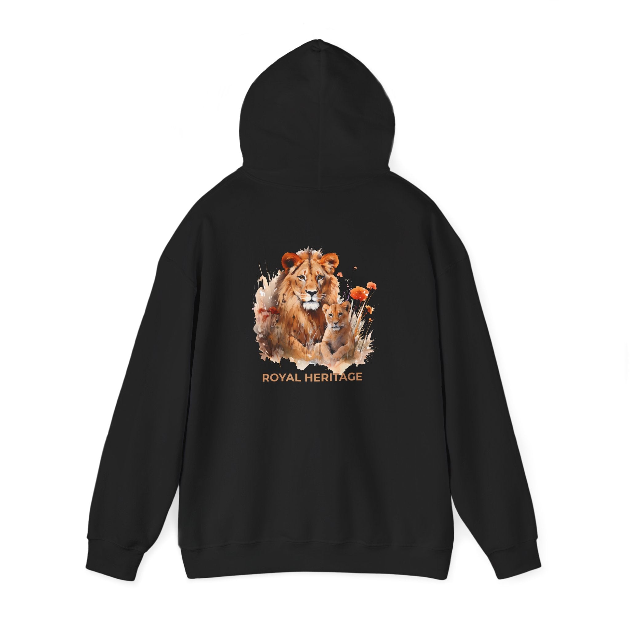 Hoodie — 'Royal Heritage' Lion & Cub Graphic Pullover