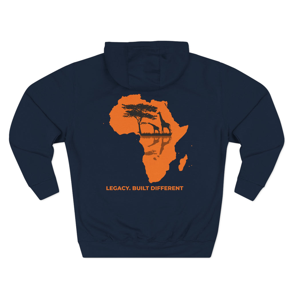 Africa Silhouette Hoodie — 'Legacy: Built Different' Graphic Pullover
