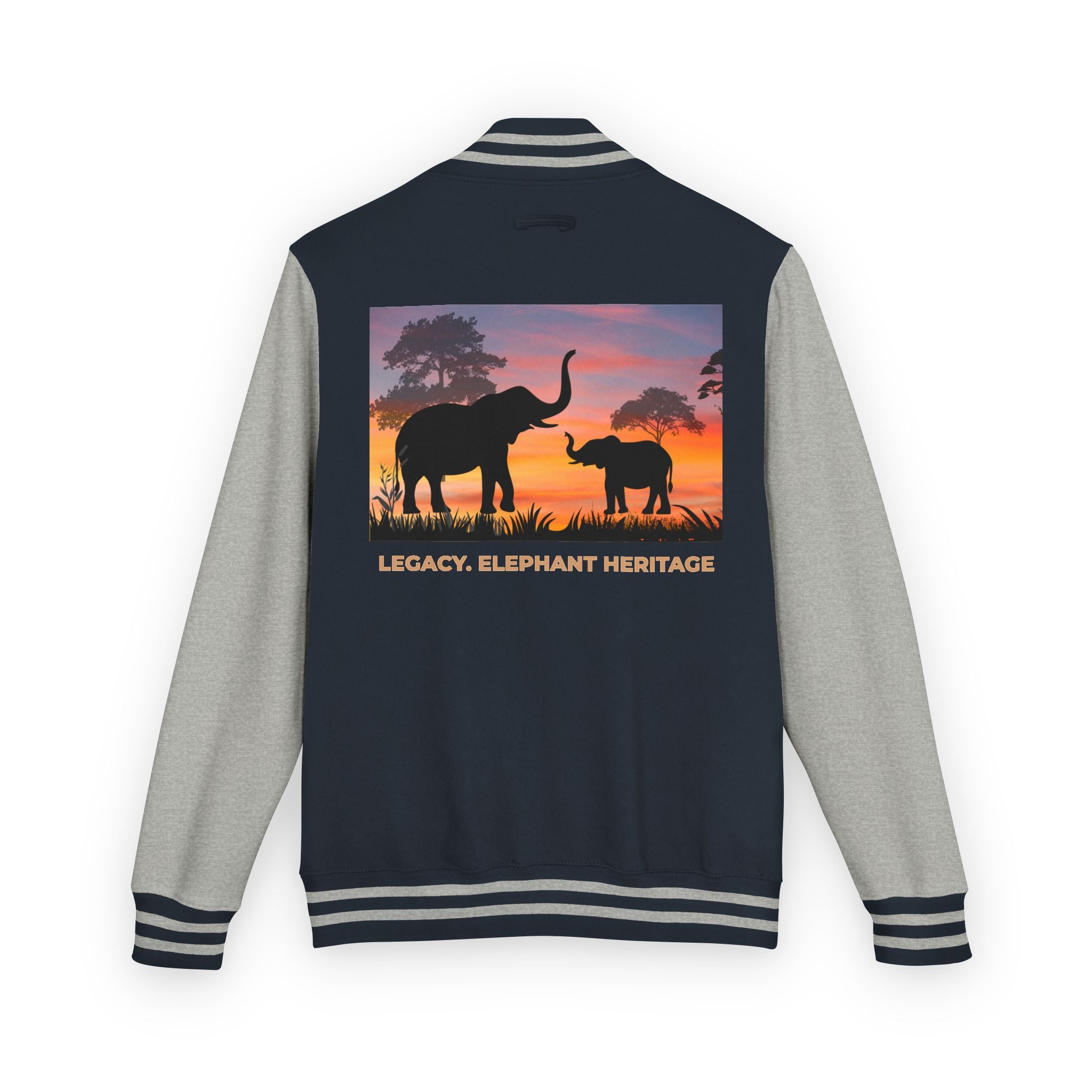 Letterman Jacket — Legacy Elephant Heritage Sunset Design