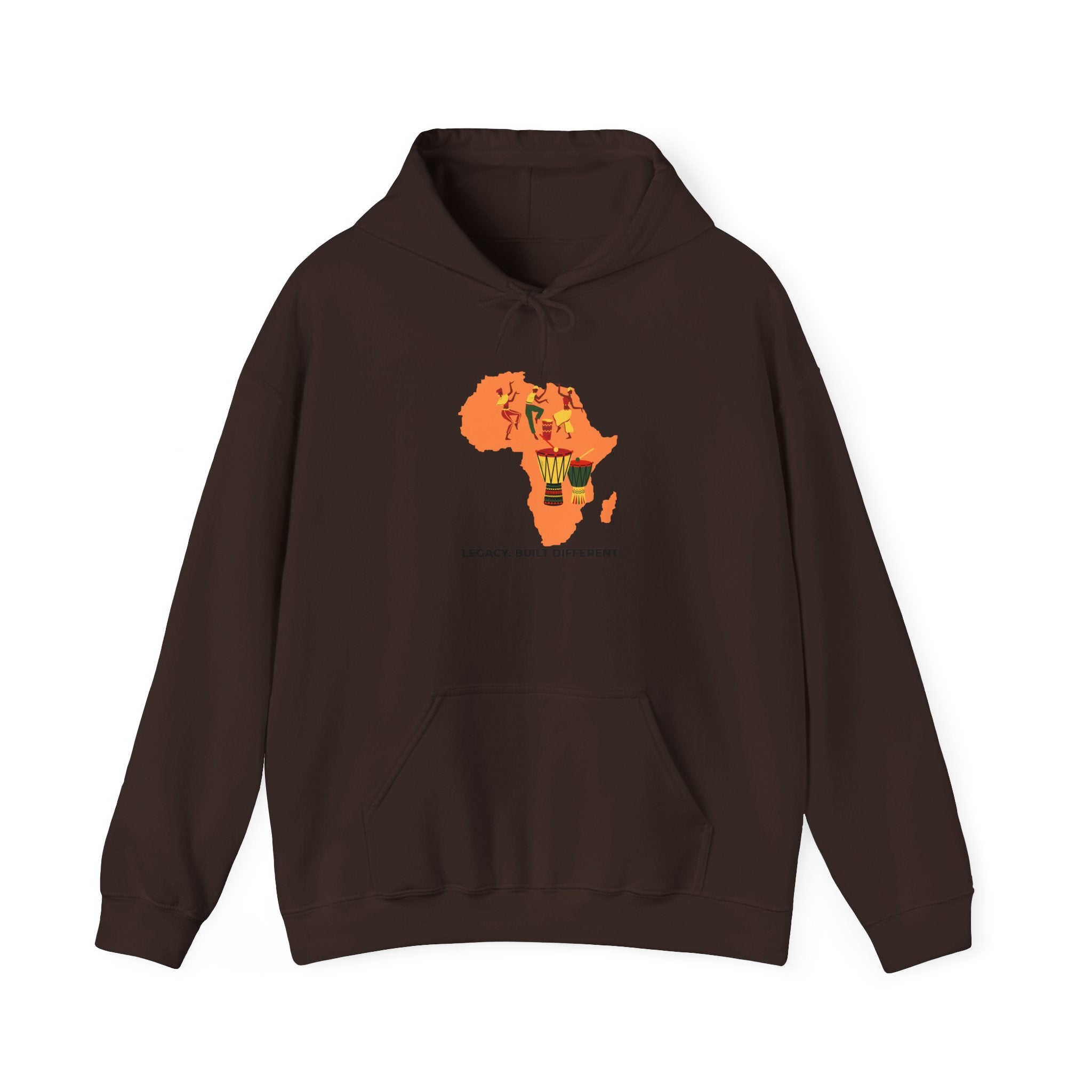 Africa Map Hoodie - 'Legacy. Built Different.' Afrocentric Graphic Pullover