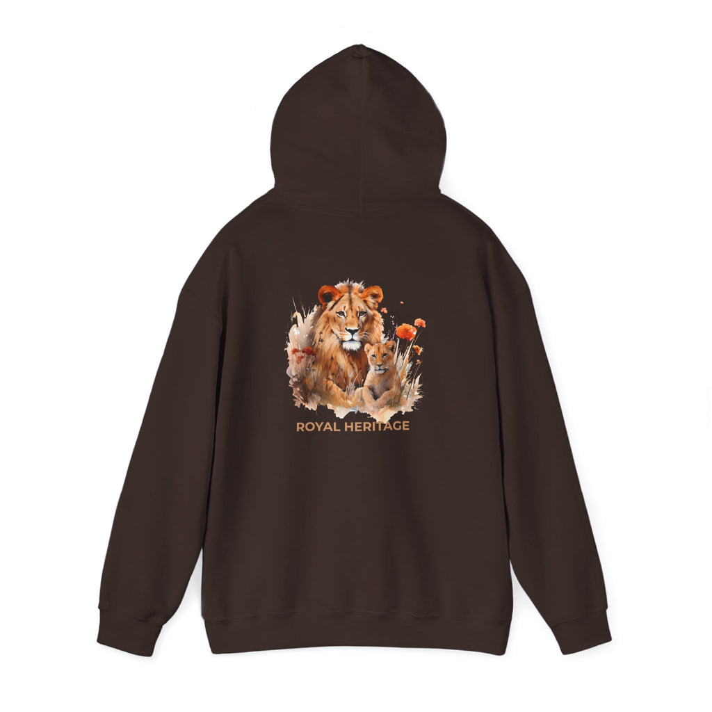 Hoodie — 'Royal Heritage' Lion & Cub Graphic Pullover