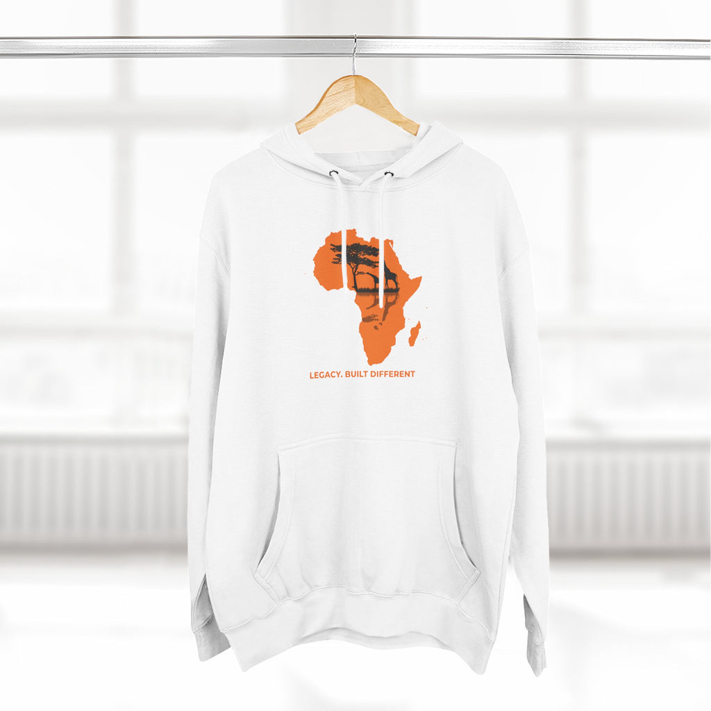 Africa Silhouette Hoodie — 'Legacy: Built Different' Graphic Pullover