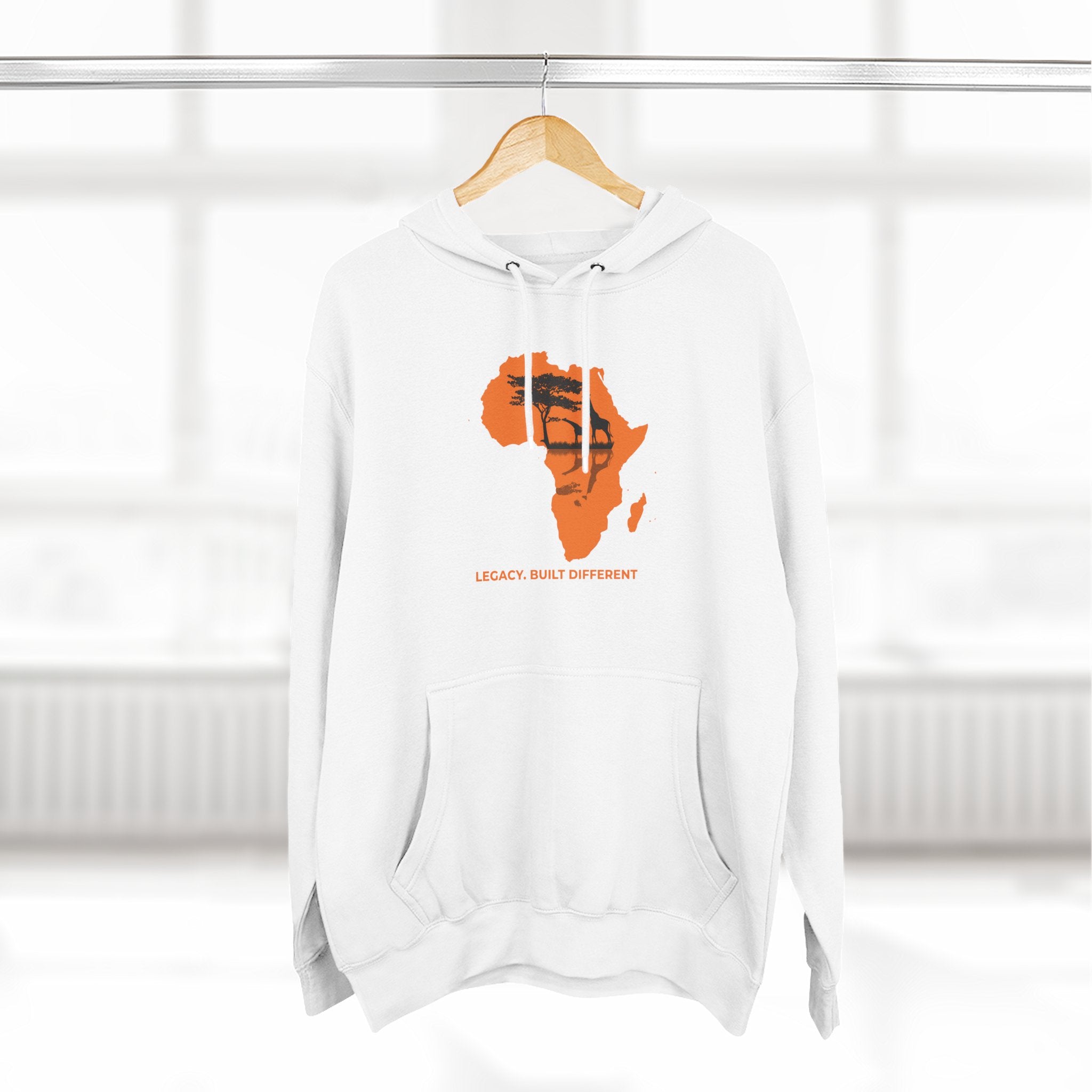 Africa Silhouette Hoodie — 'Legacy: Built Different' Graphic Pullover