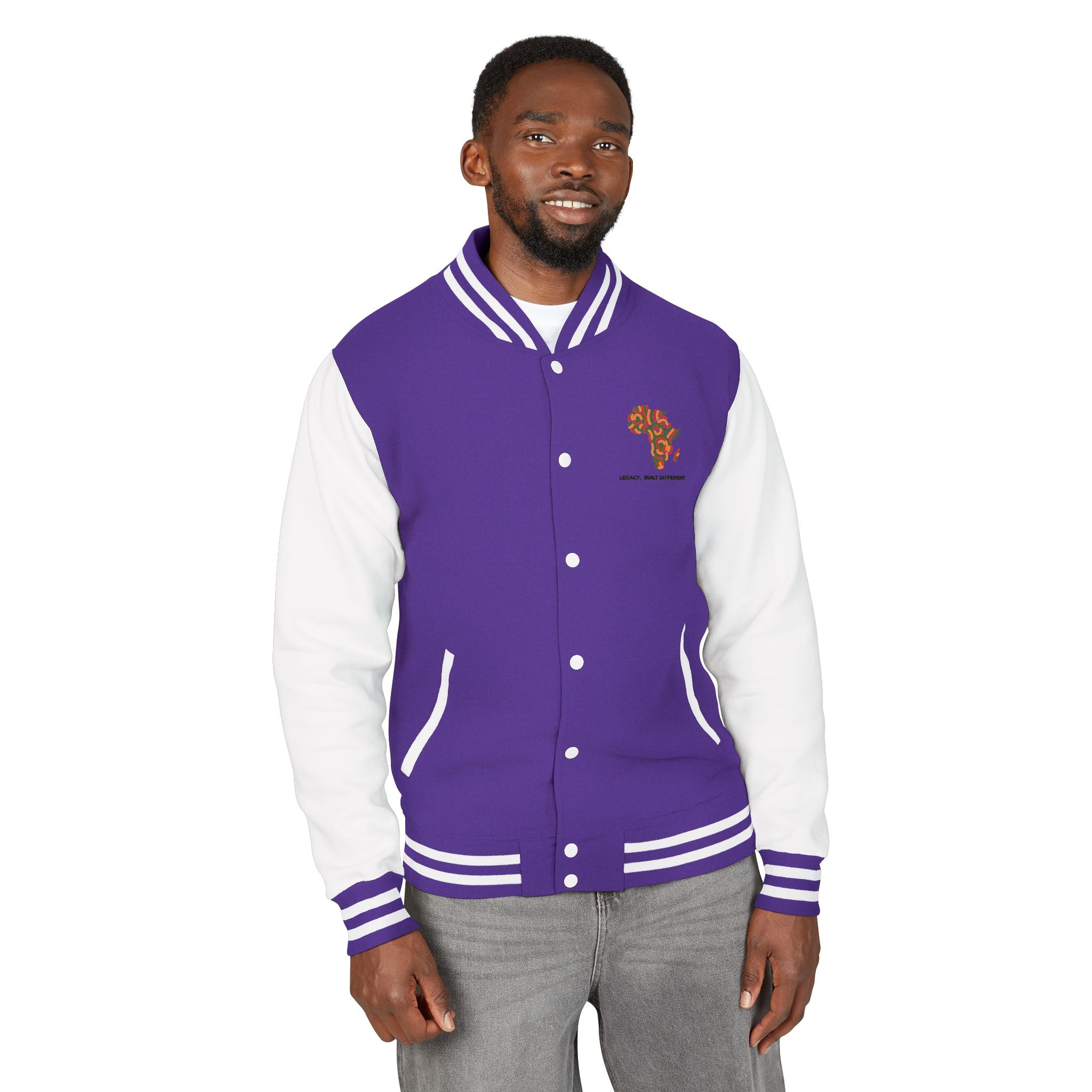 Letterman Jacket — African Heritage Map "Legacy. Built Different"