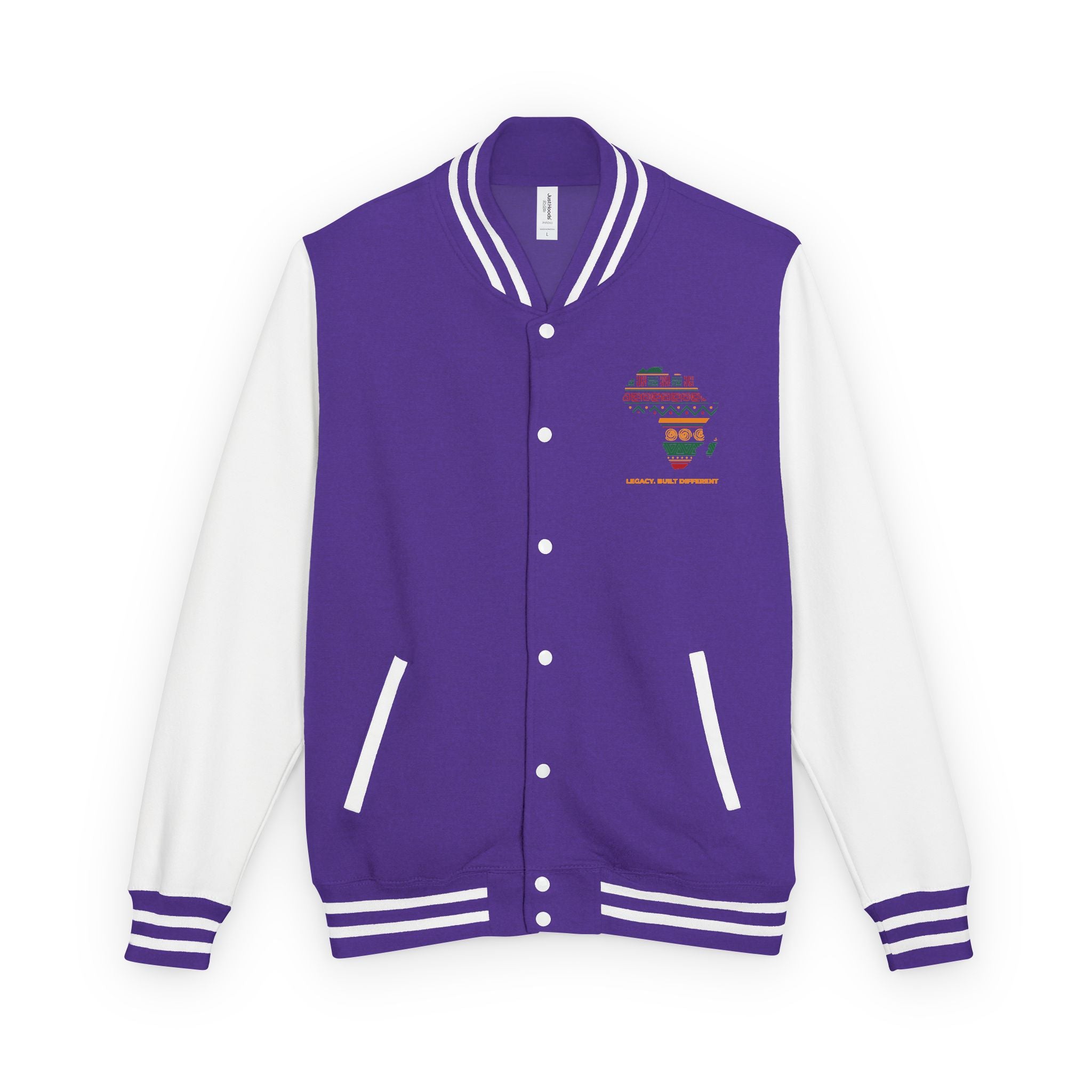 Africa Pattern Letterman Jacket — "Legacy, Unity, Strength"