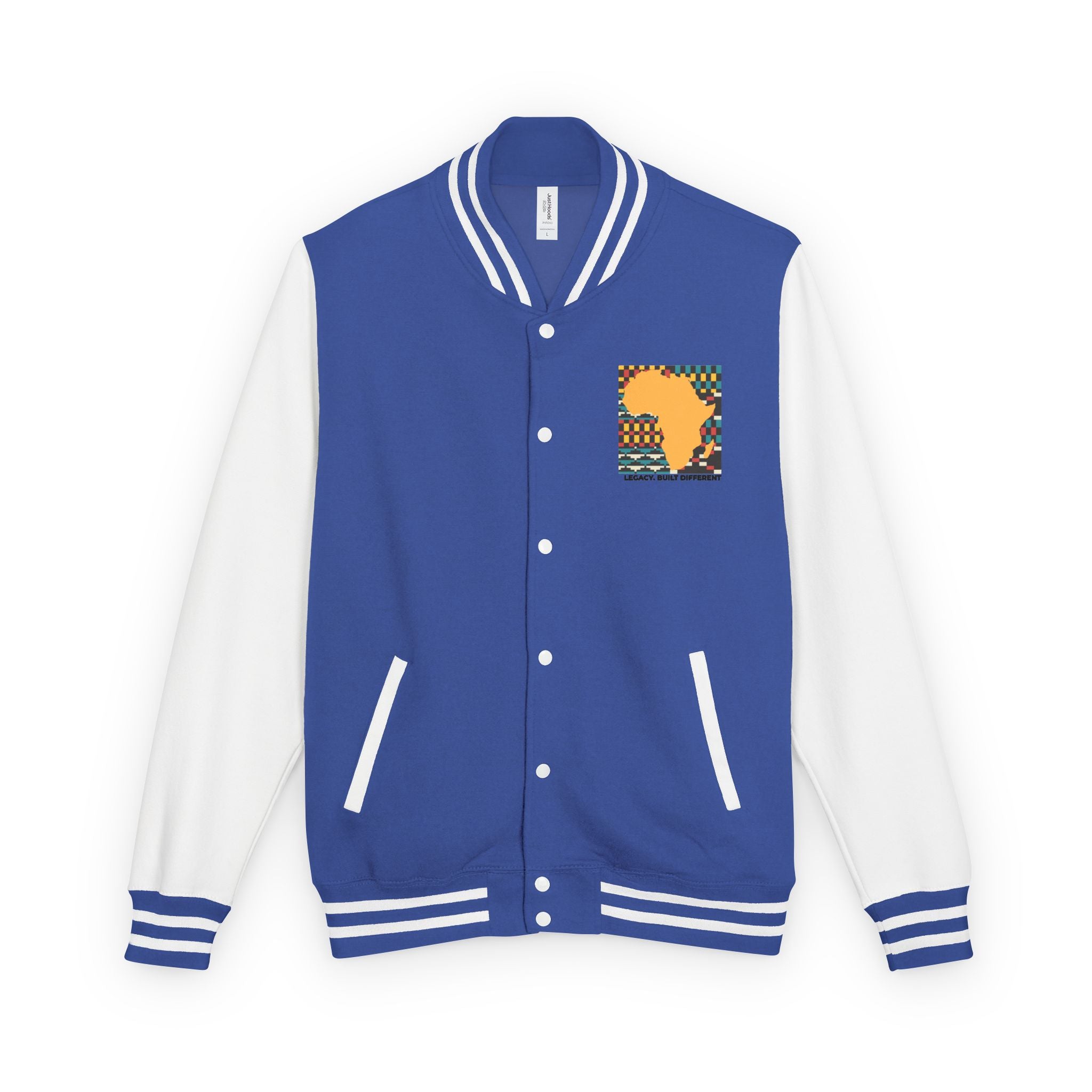 Letterman Jacket - Africa Map Kente Pattern "Legacy Built Different"