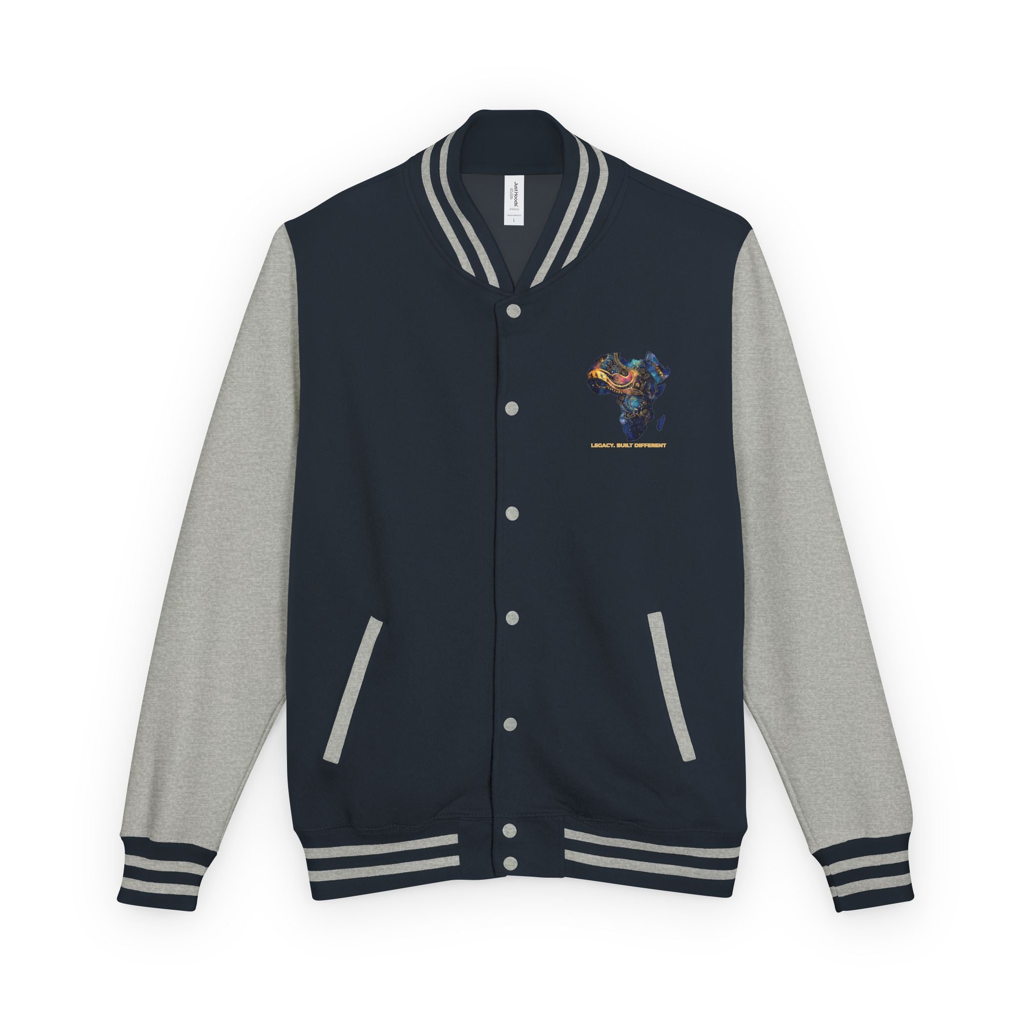 Africa Map Letterman Jacket — Colorful African Continent Graphic Bomber