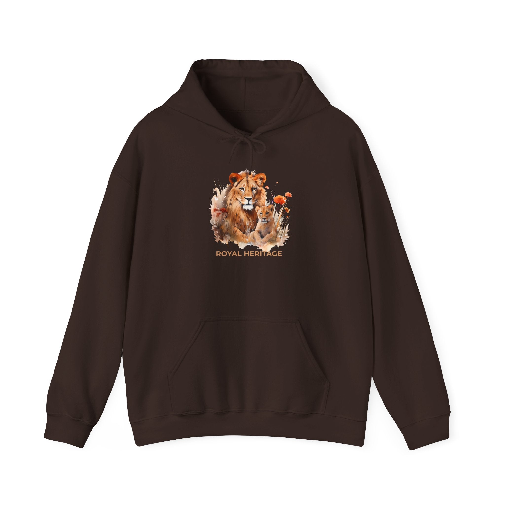 Hoodie — 'Royal Heritage' Lion & Cub Graphic Pullover