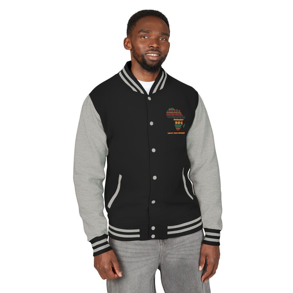 Africa Pattern Letterman Jacket — "Legacy, Unity, Strength"