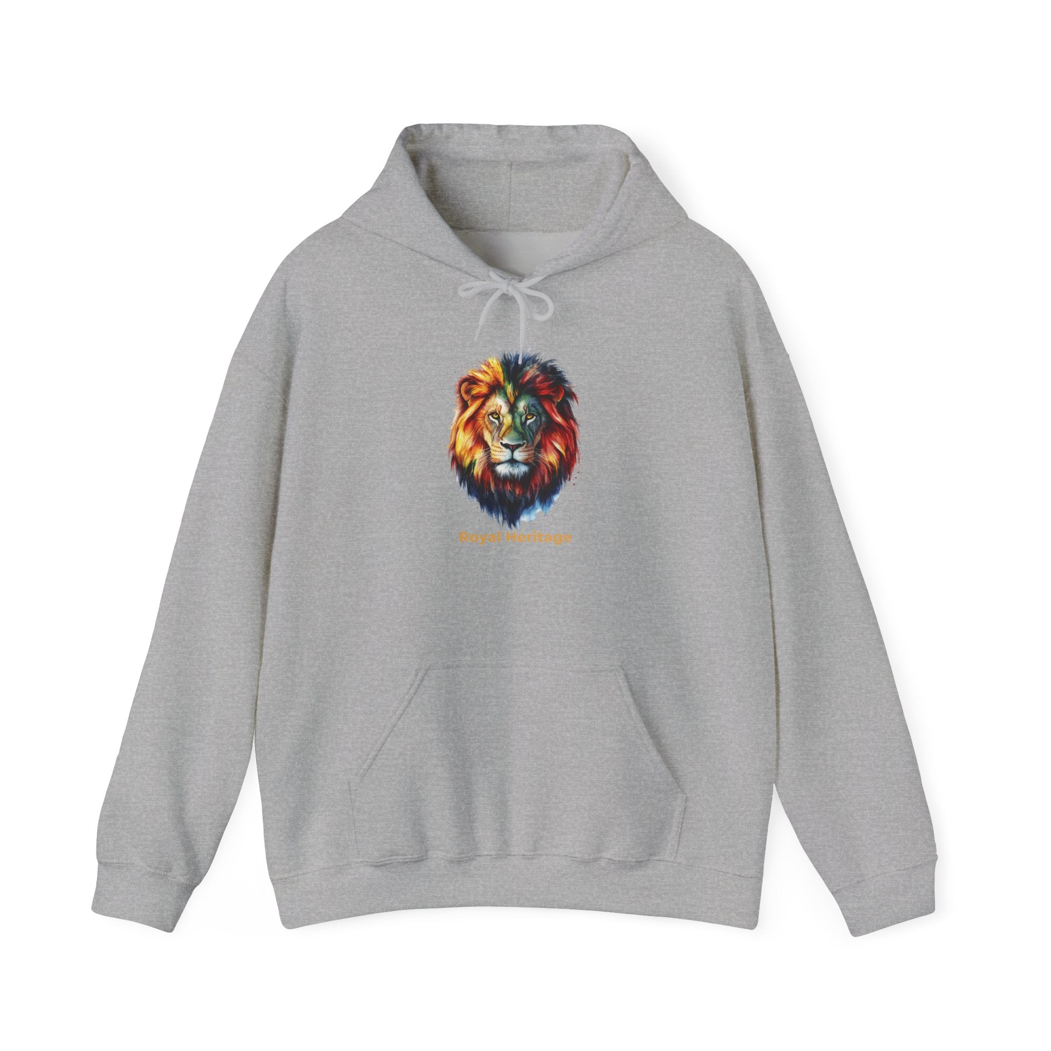 Lion Head Hoodie — 'Royal Heritage' Colorful Lion Graphic Sweatshirt