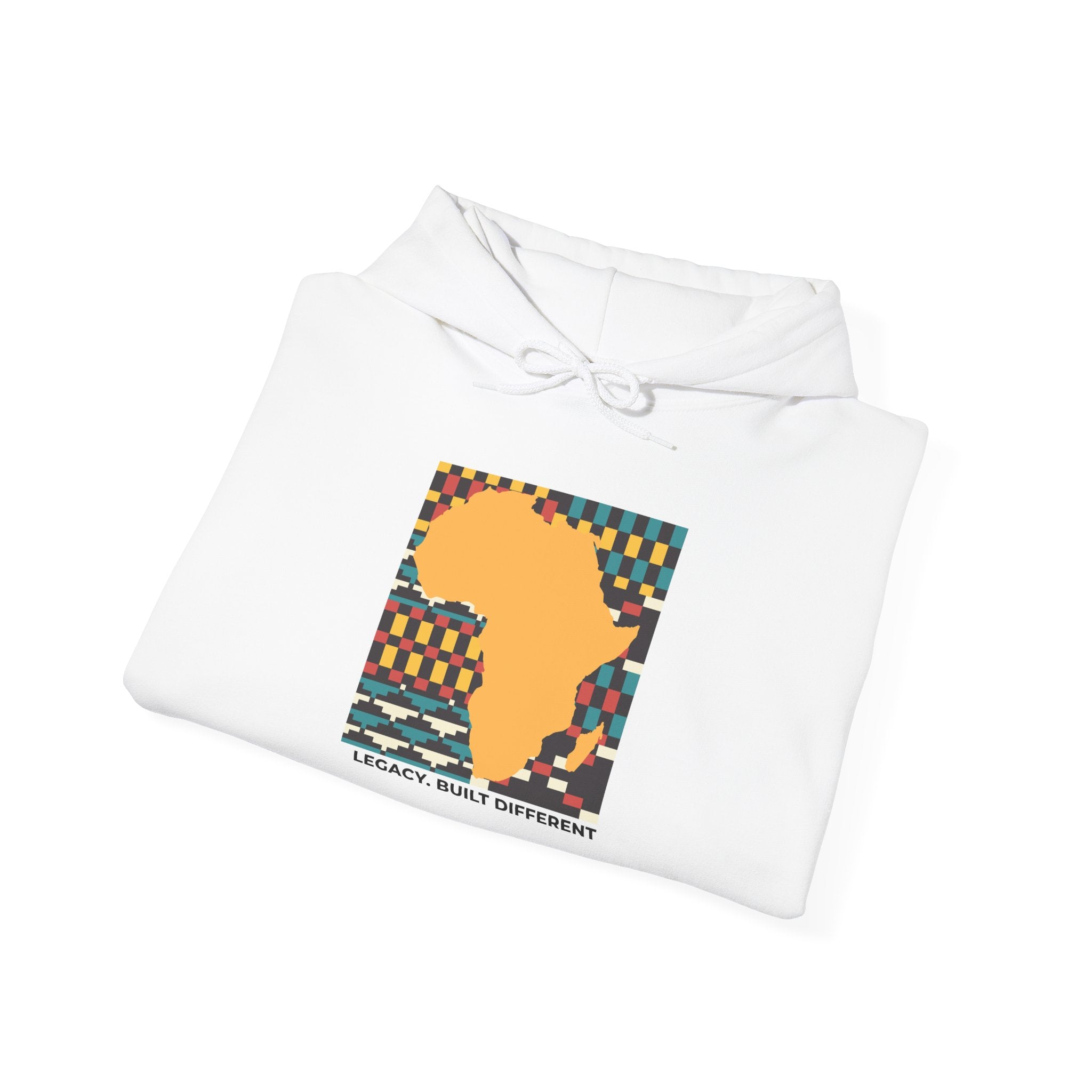 Africa Silhouette Kente Hoodie — "Legacy, Built Different"