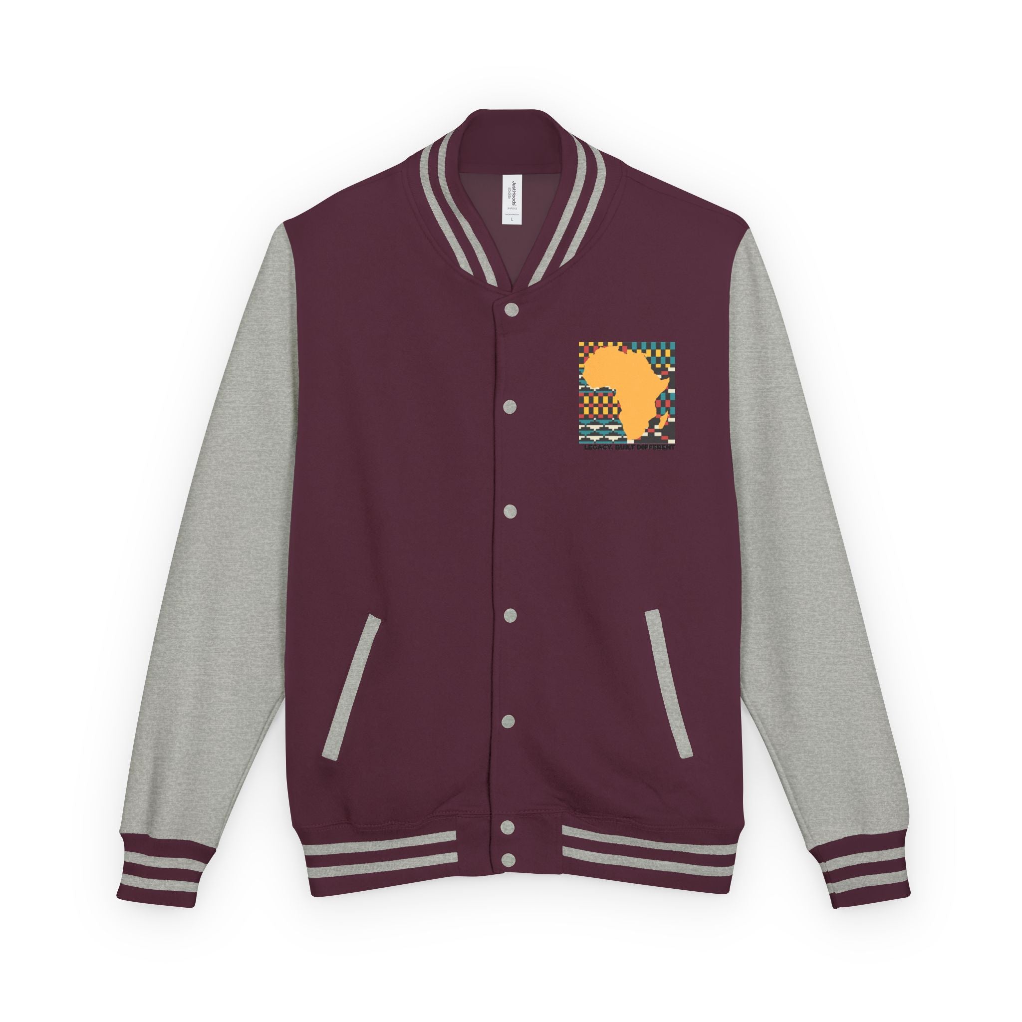 Letterman Jacket - Africa Map Kente Pattern "Legacy Built Different"