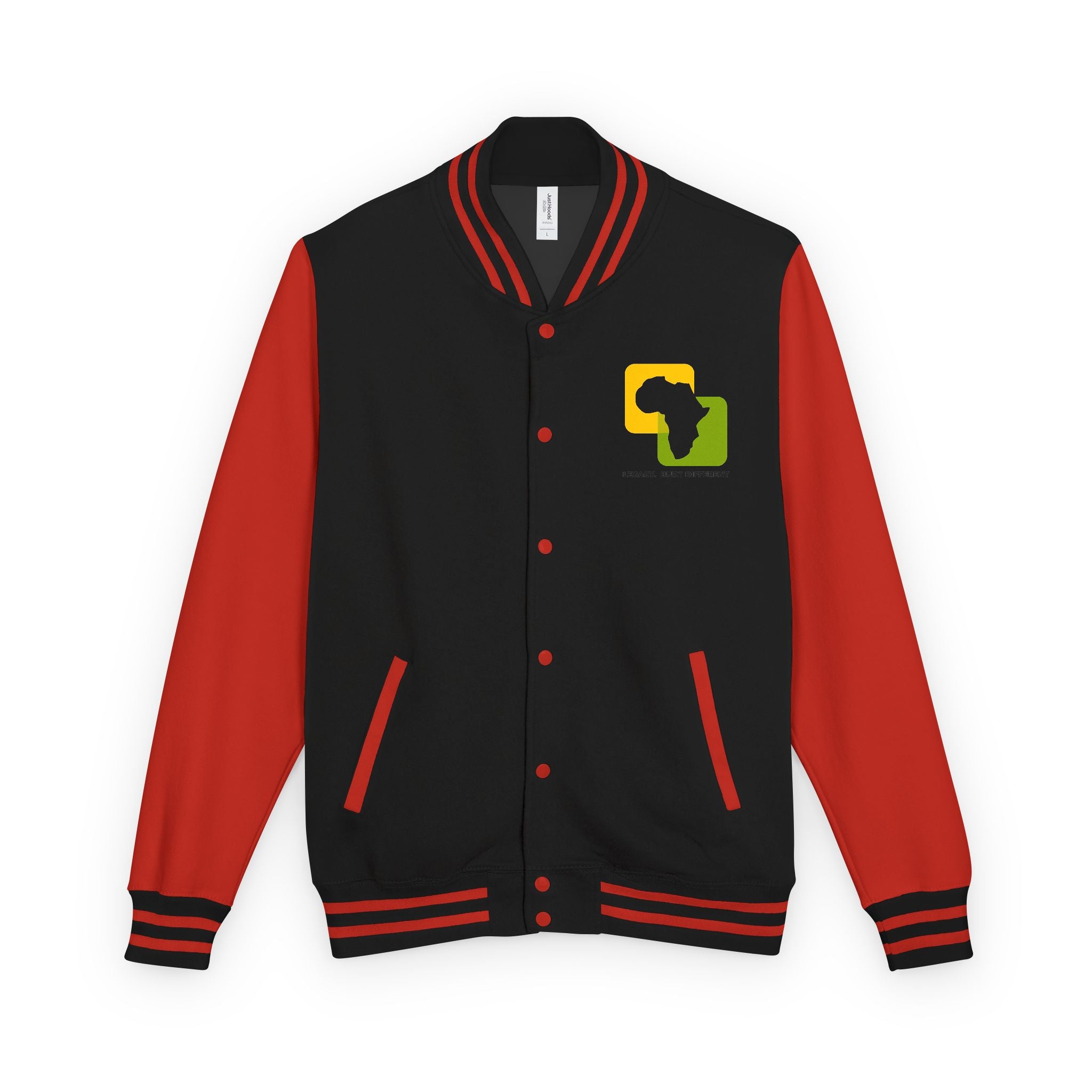 Letterman Jacket — Afrocentric Africa Map Design ("Legacy. Built Different")