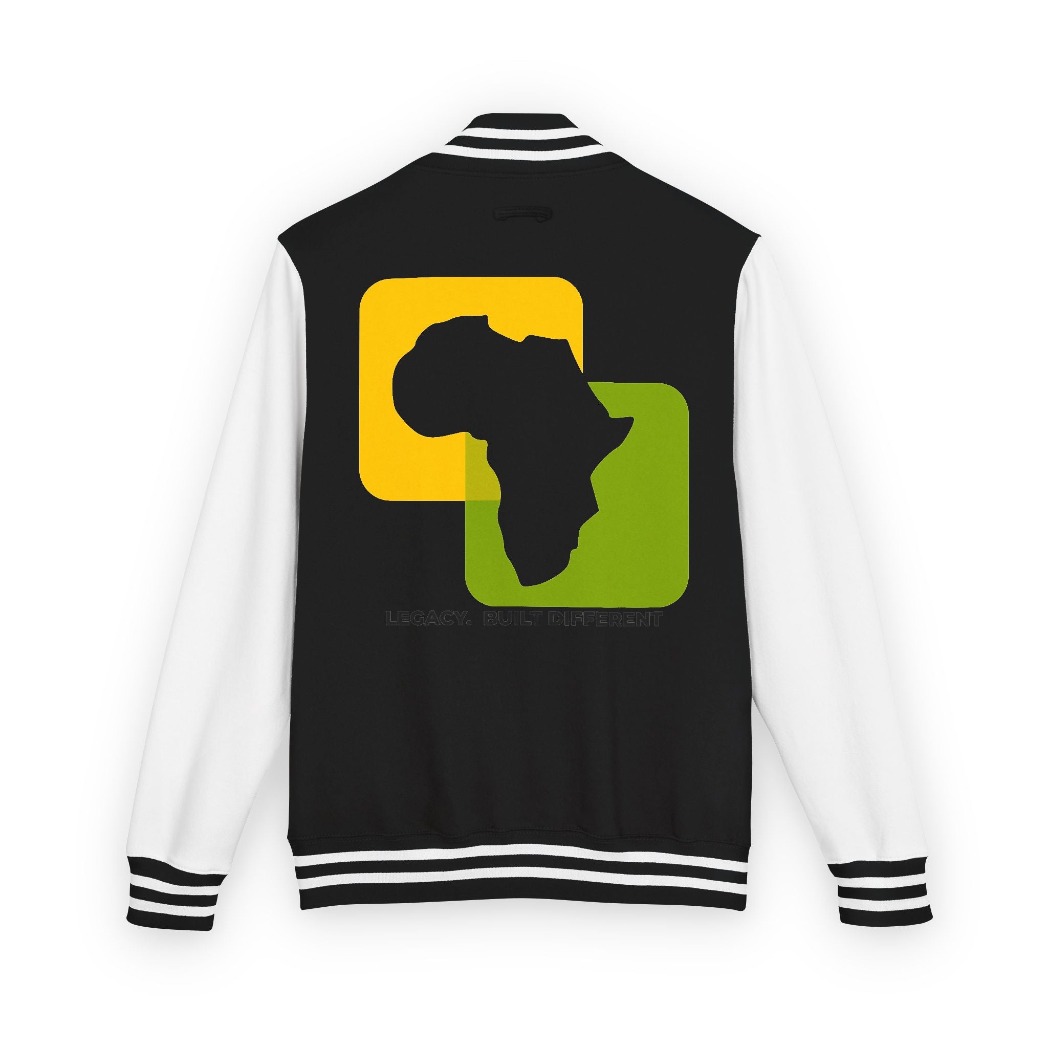 Letterman Jacket — Afrocentric Africa Map Design ("Legacy. Built Different")
