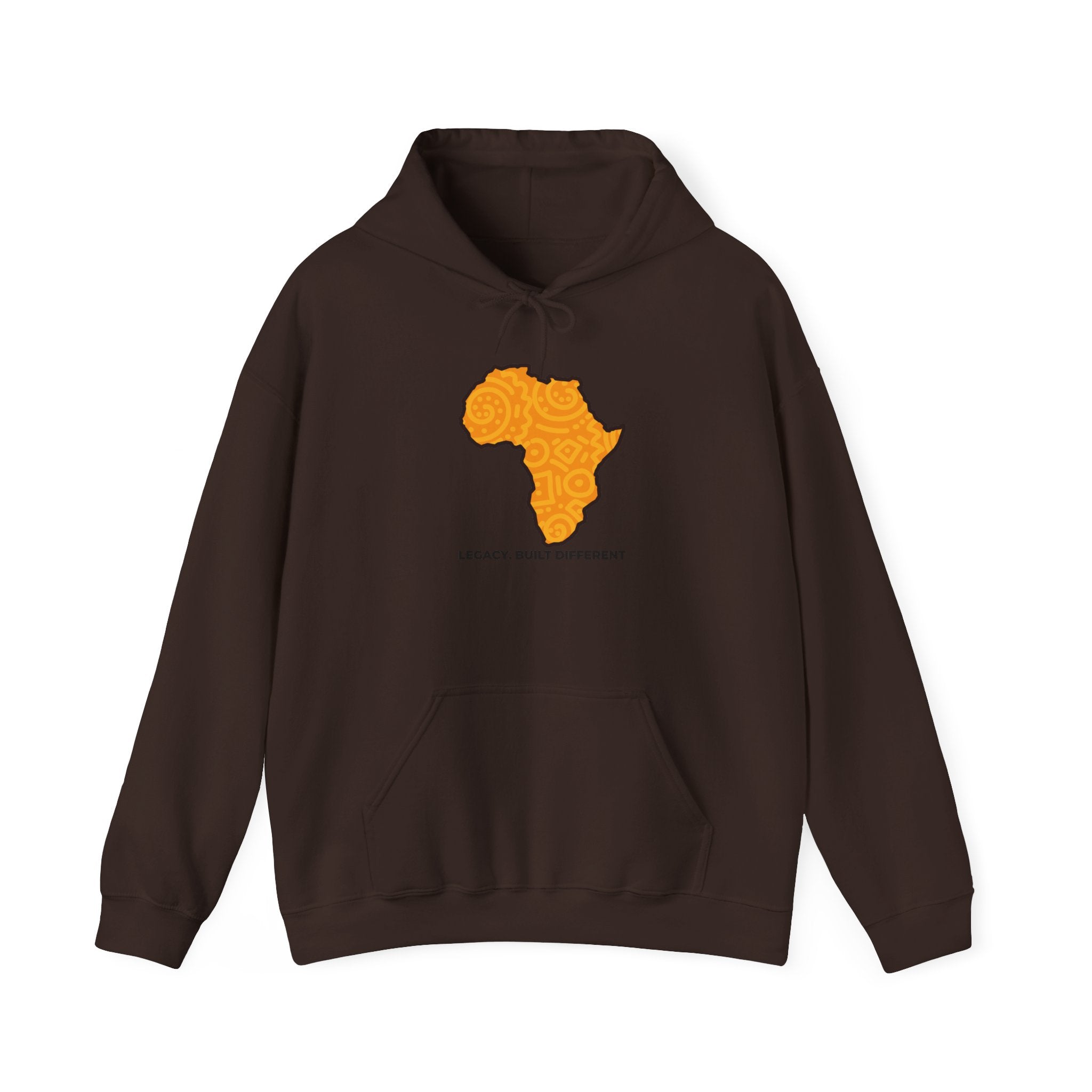 Africa Map Hoodie — "Legacy. Built Different." Printed Pullover