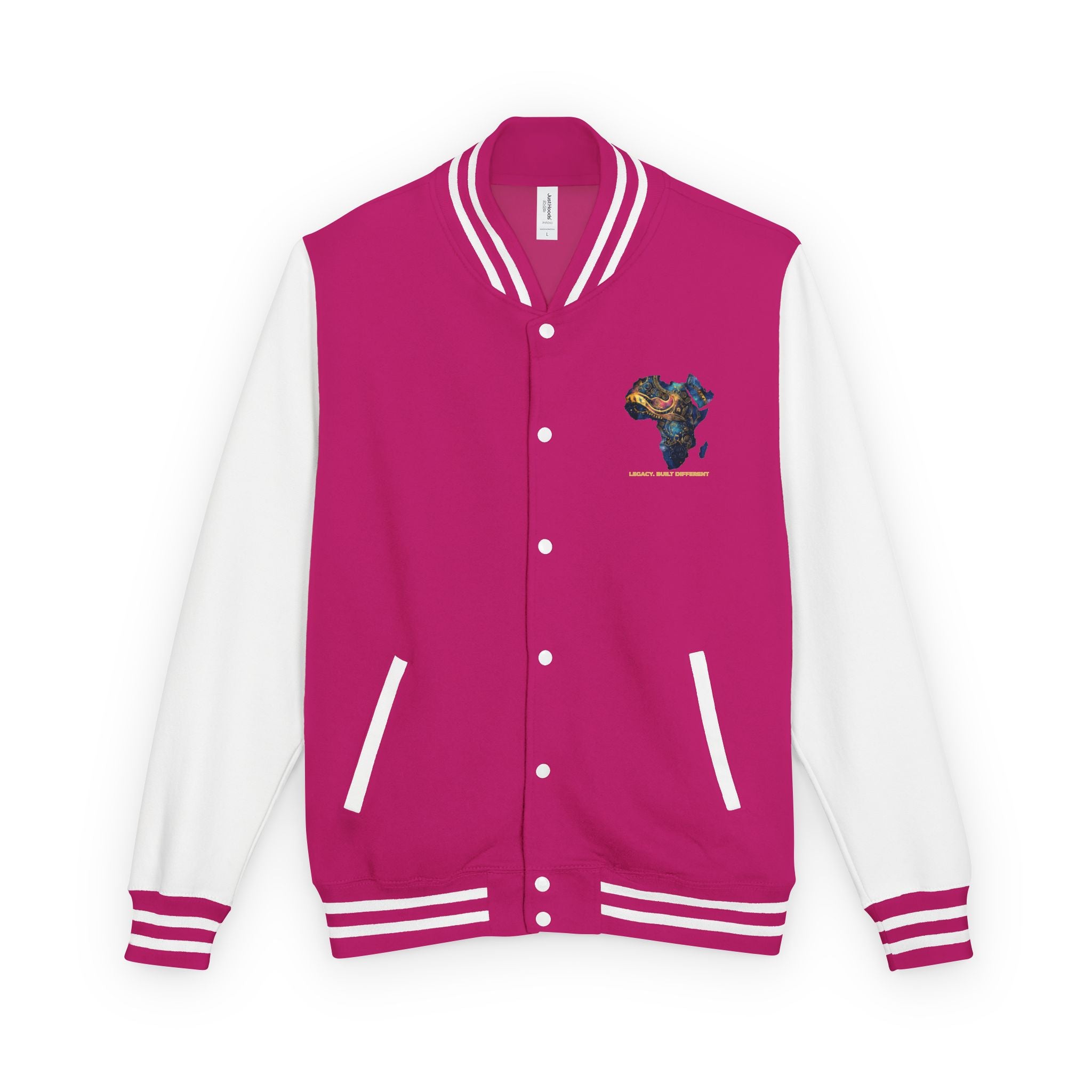 Africa Map Letterman Jacket — Colorful African Continent Graphic Bomber