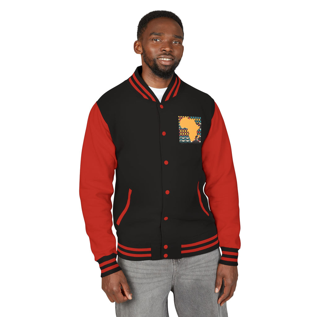 Letterman Jacket - Africa Map Kente Pattern "Legacy Built Different"