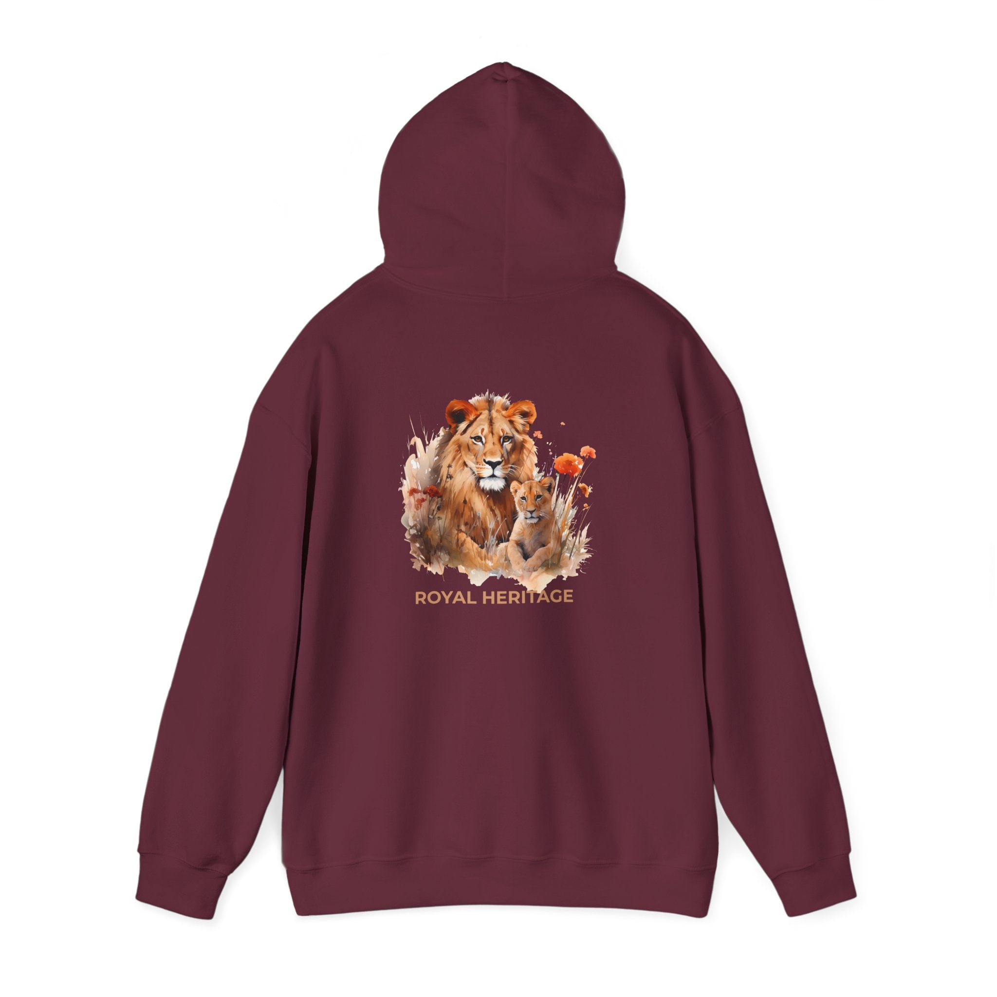 Hoodie — 'Royal Heritage' Lion & Cub Graphic Pullover