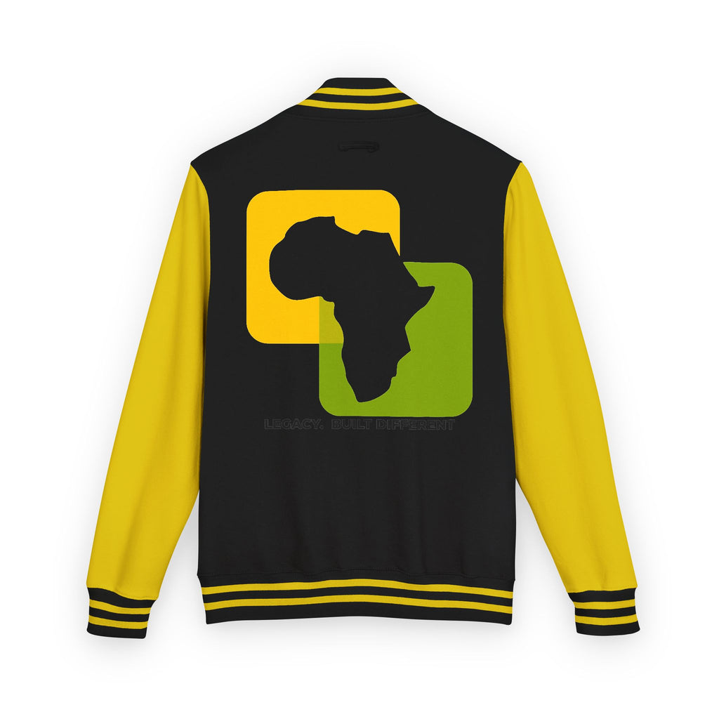 Letterman Jacket — Afrocentric Africa Map Design ("Legacy. Built Different")