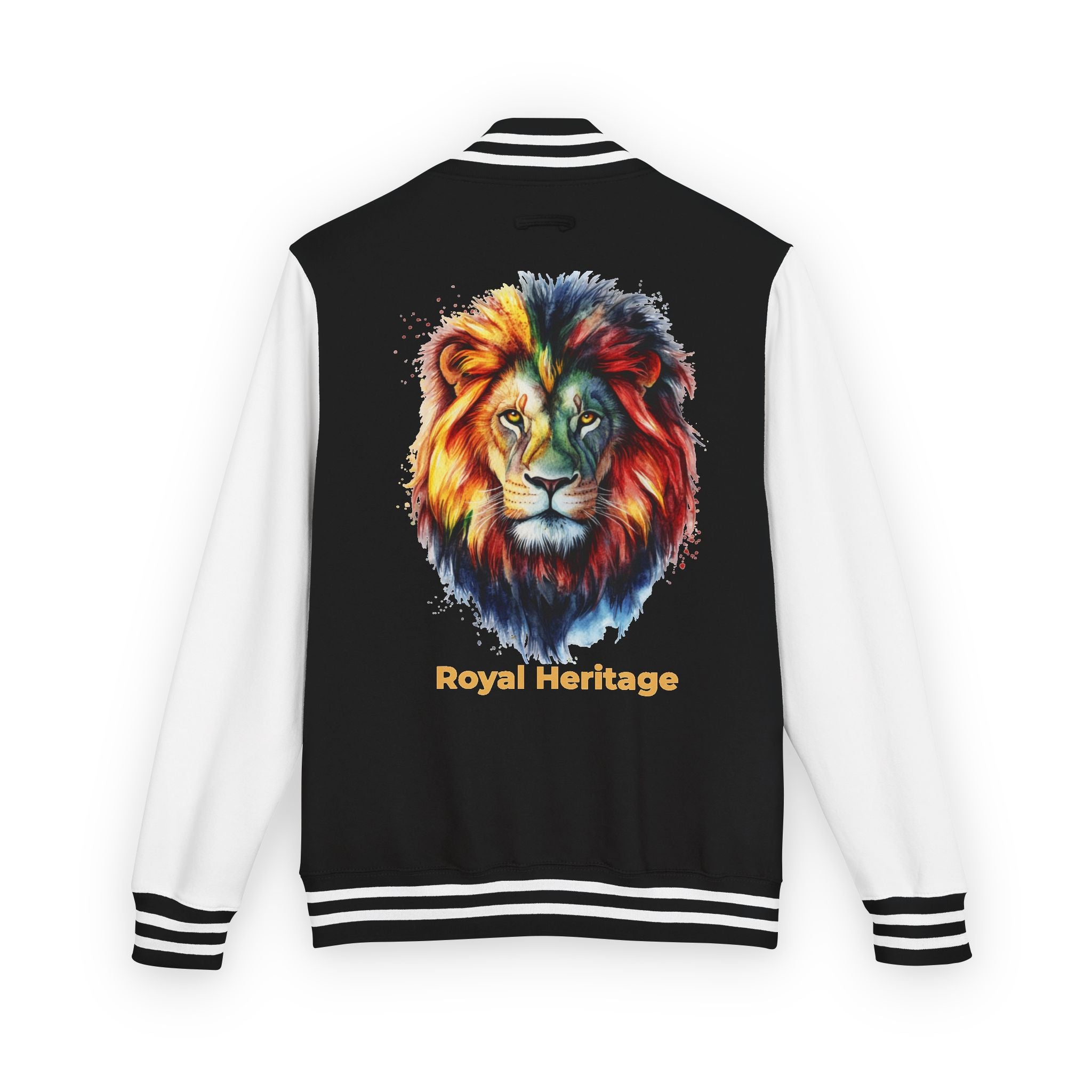 Lion Graphic Letterman Jacket — "Royal Heritage" Varsity Jacket
