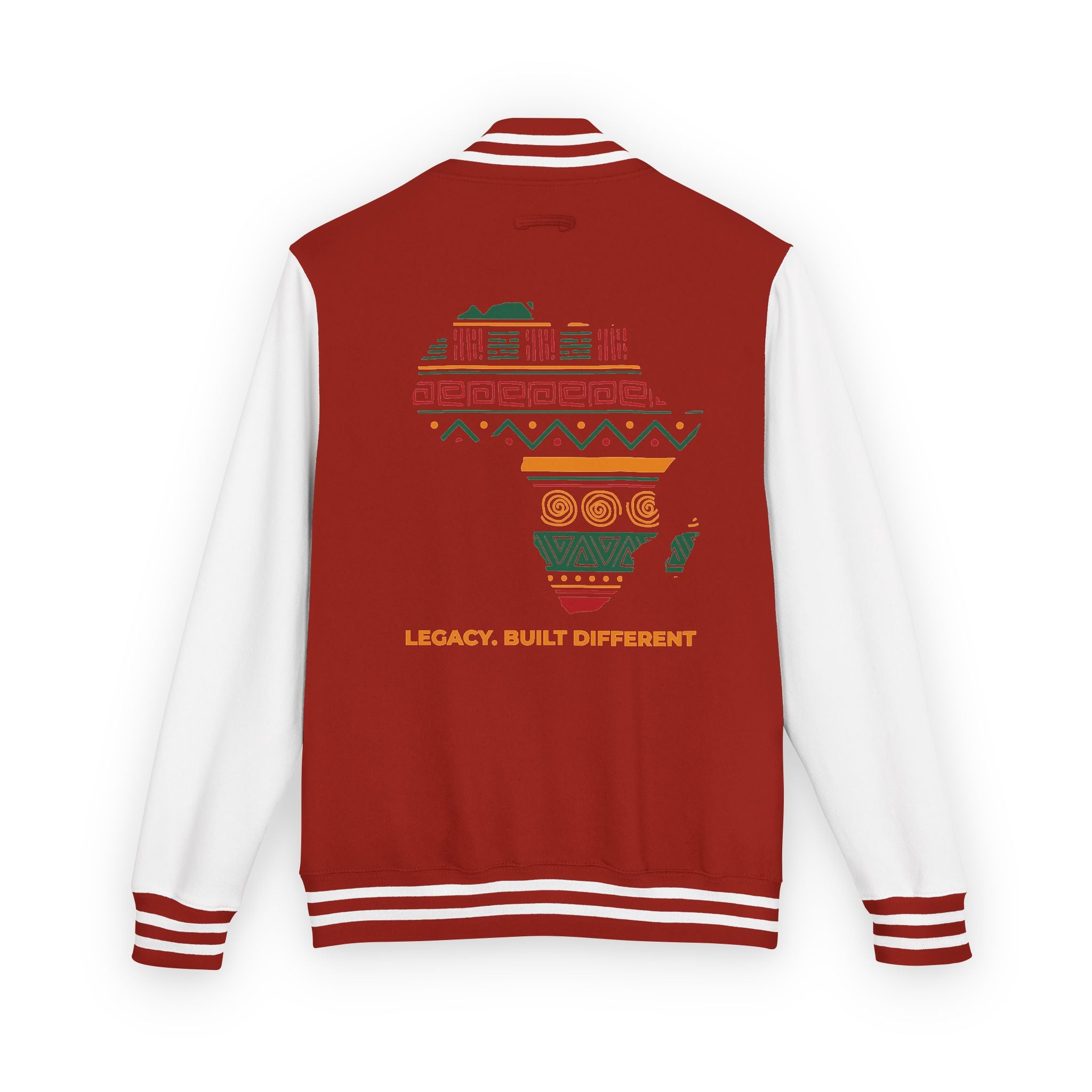 Africa Pattern Letterman Jacket — "Legacy, Unity, Strength"
