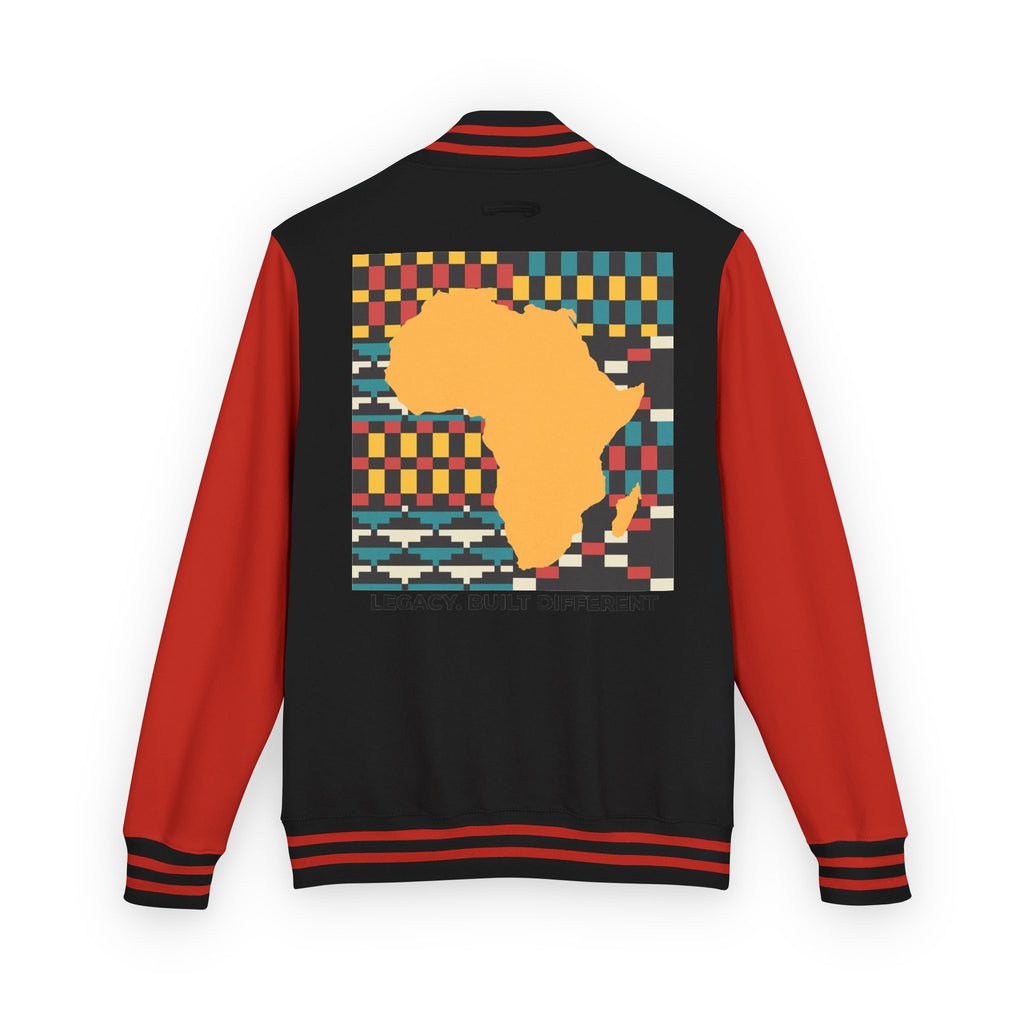 Letterman Jacket - Africa Map Kente Pattern "Legacy Built Different"