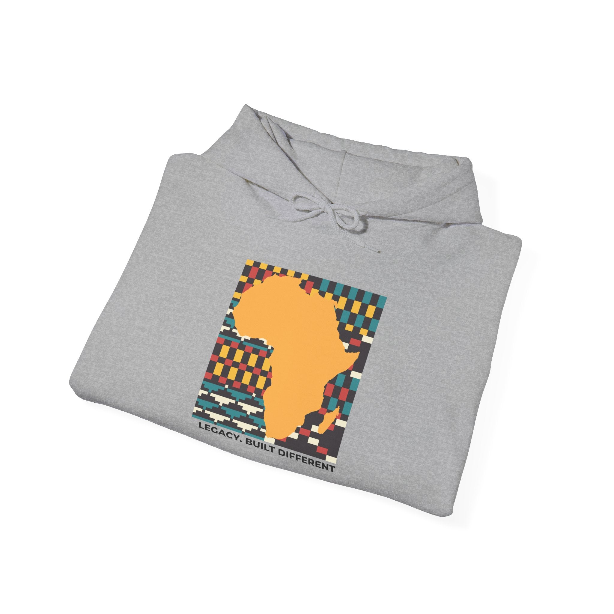 Africa Silhouette Kente Hoodie — "Legacy, Built Different"