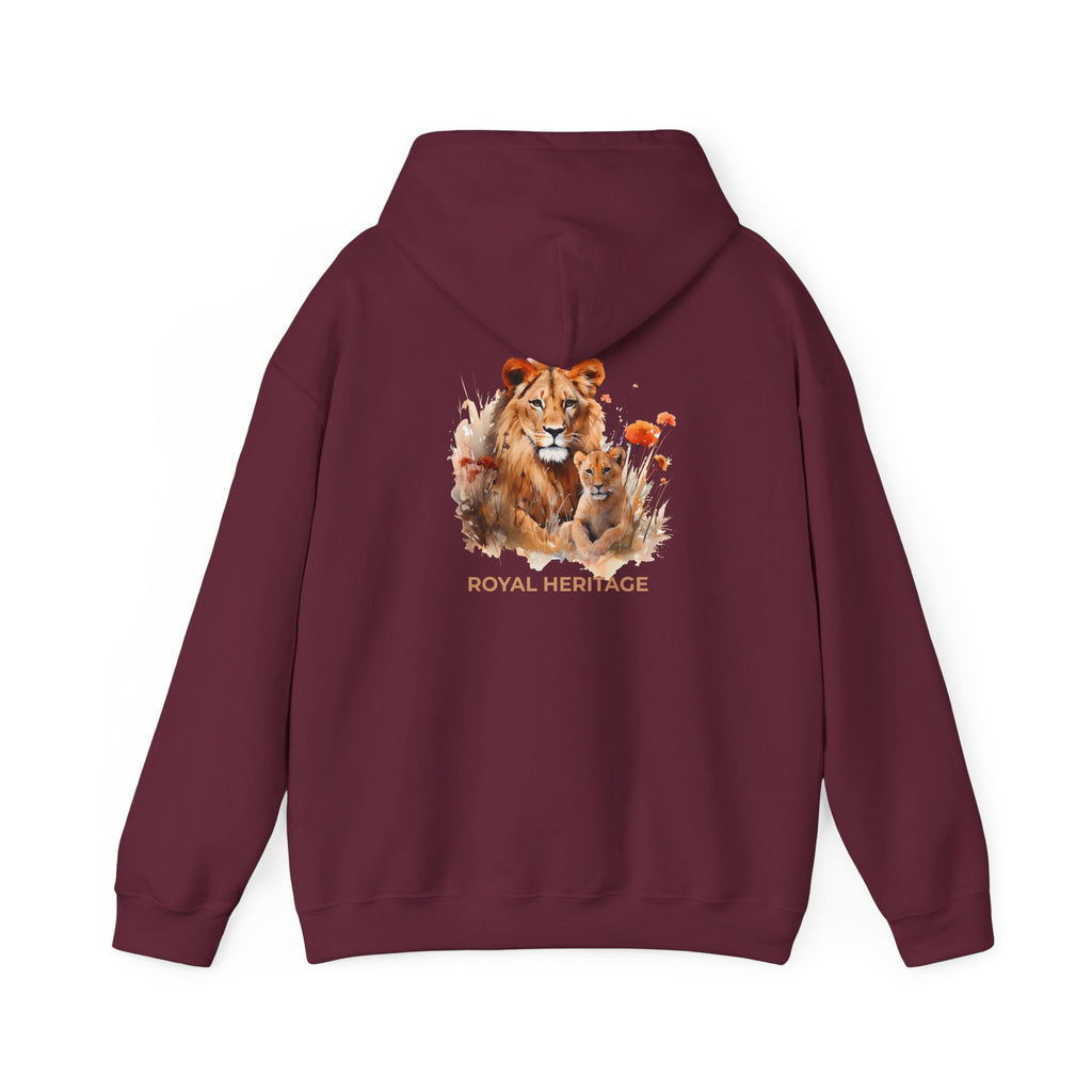 Hoodie — 'Royal Heritage' Lion & Cub Graphic Pullover