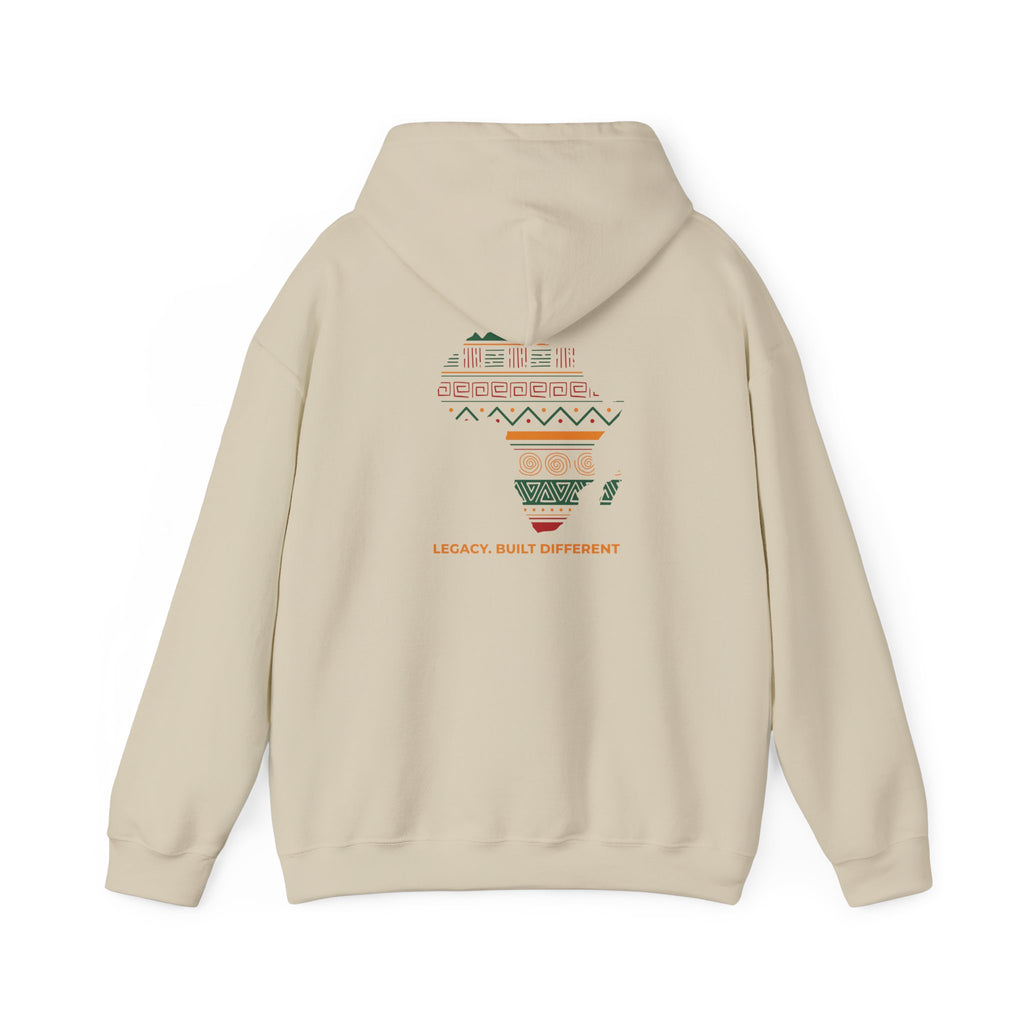 Africa Map Hoodie - 'Legacy Built Different' Graphic Pullover