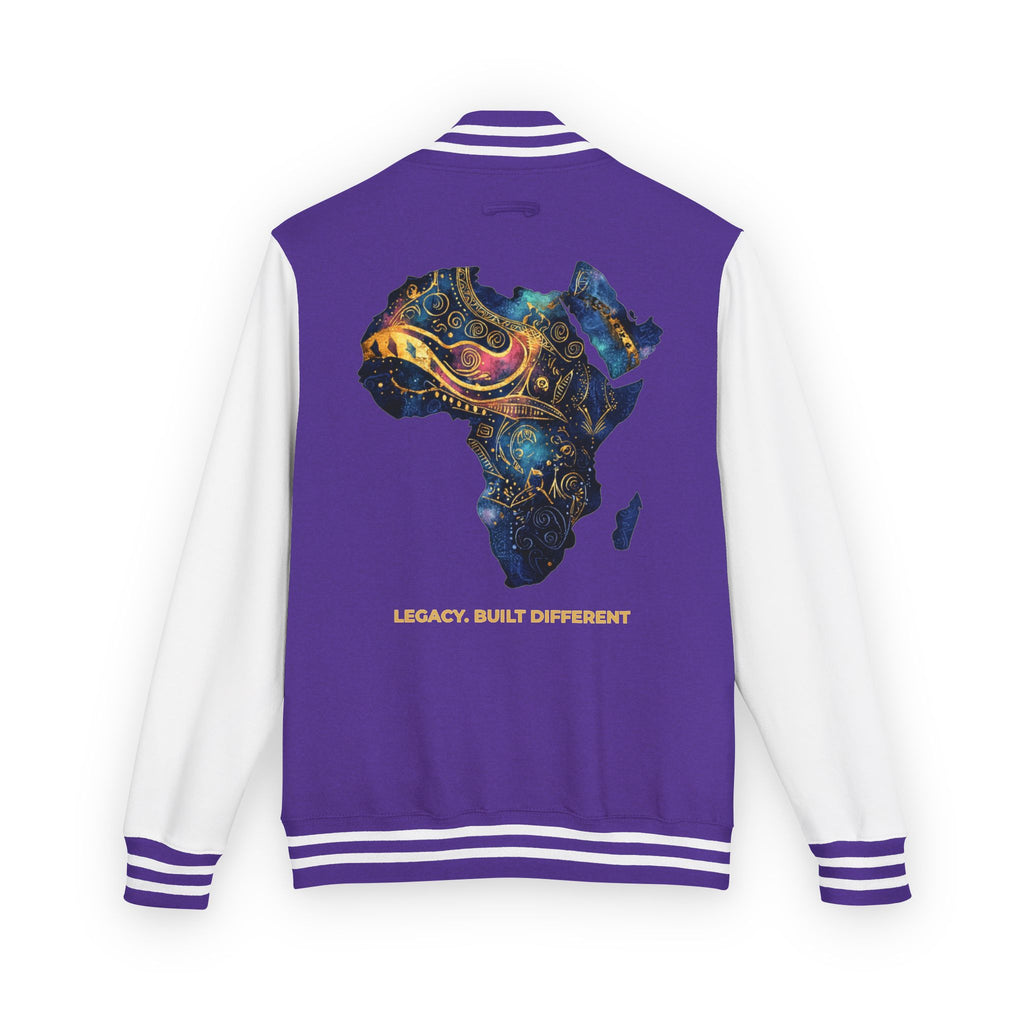 Africa Map Letterman Jacket — Colorful African Continent Graphic Bomber