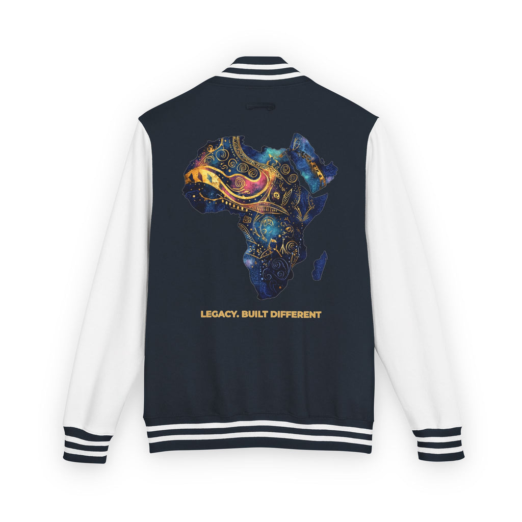 Africa Map Letterman Jacket — Colorful African Continent Graphic Bomber