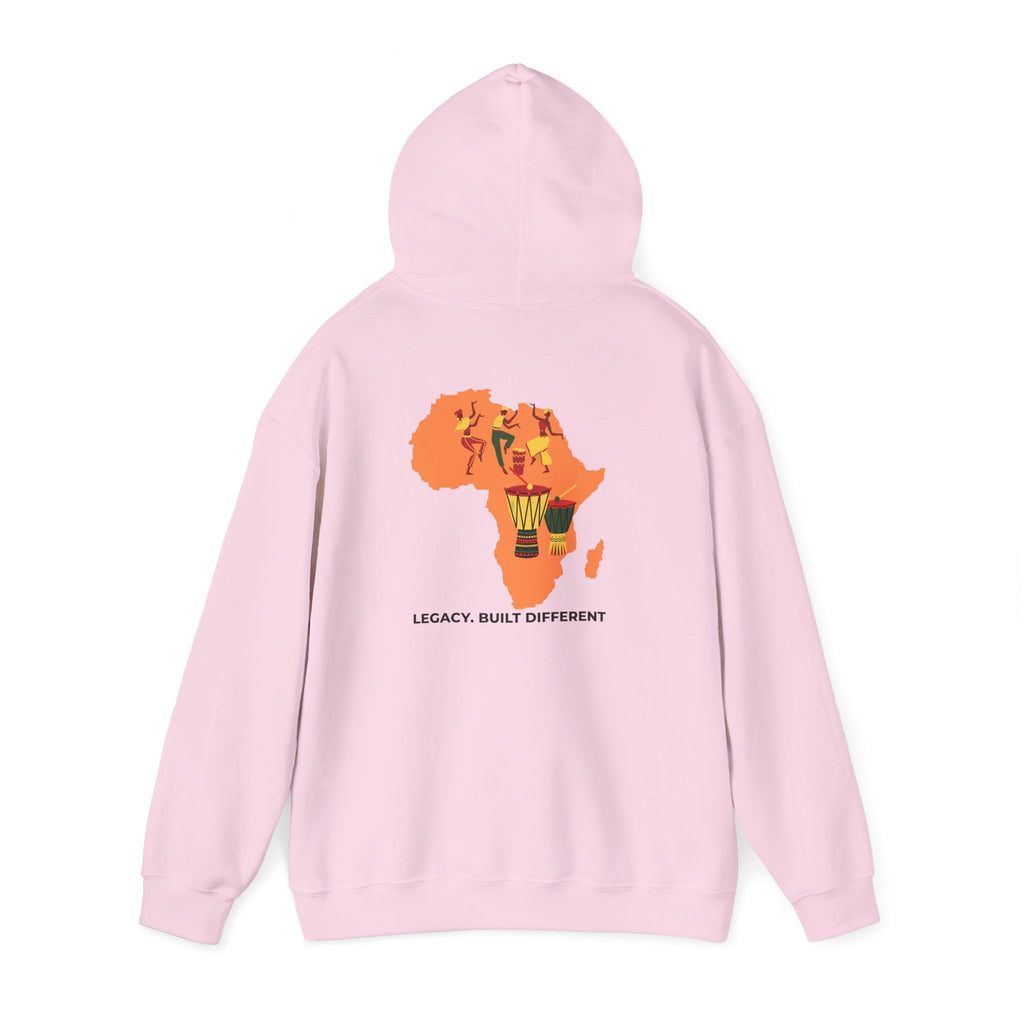 Africa Map Hoodie - 'Legacy. Built Different.' Afrocentric Graphic Pullover
