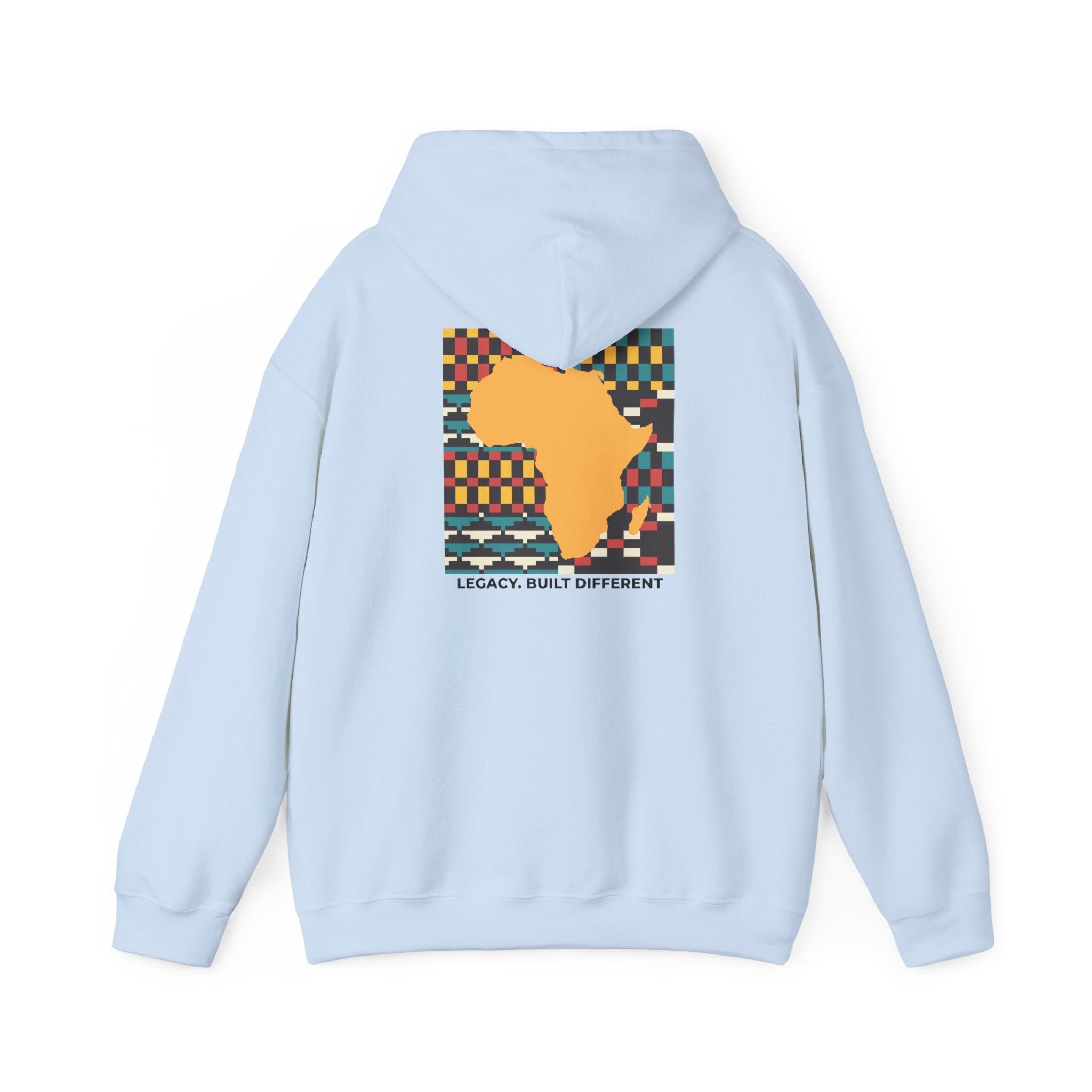 Africa Silhouette Kente Hoodie — "Legacy, Built Different"