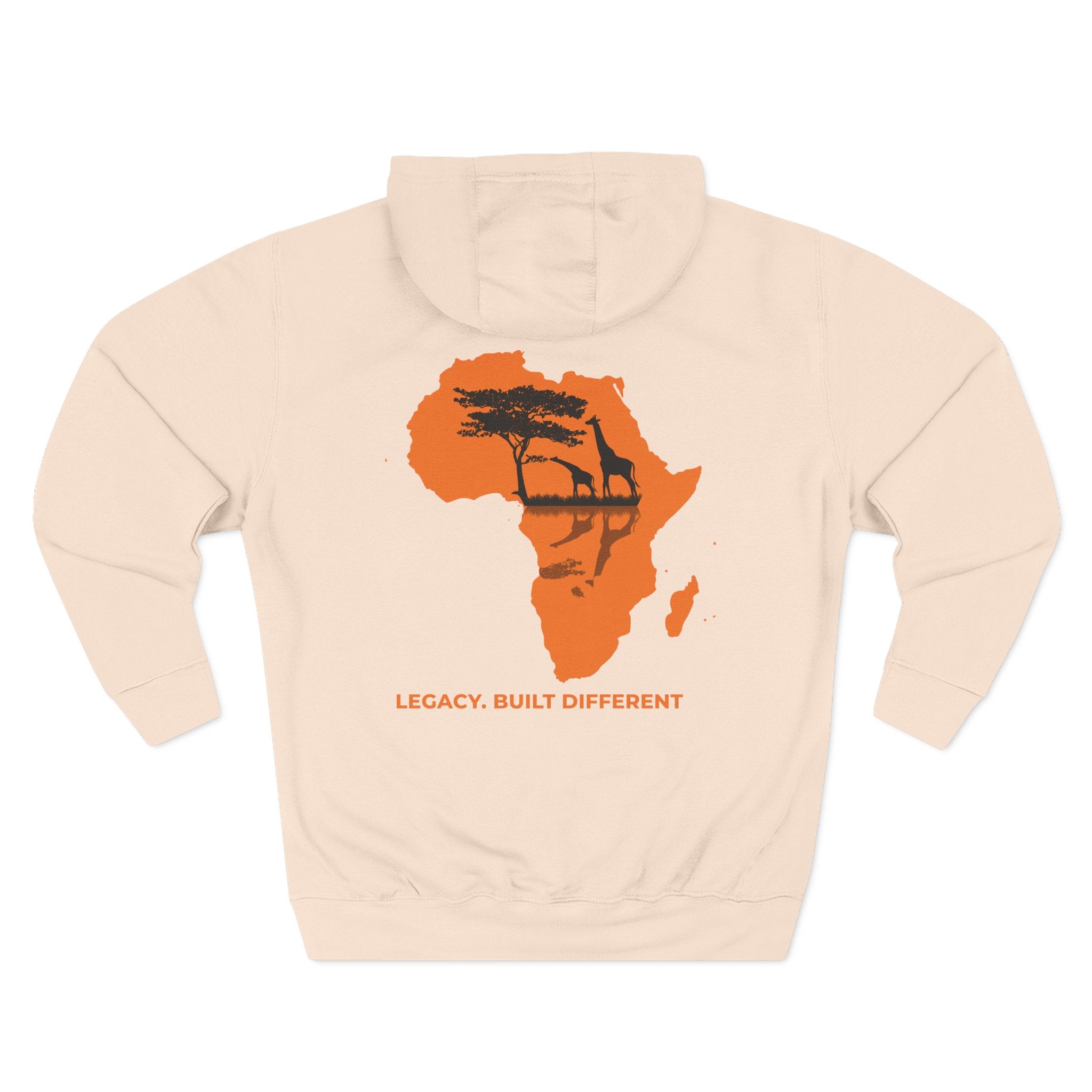 Africa Silhouette Hoodie — 'Legacy: Built Different' Graphic Pullover